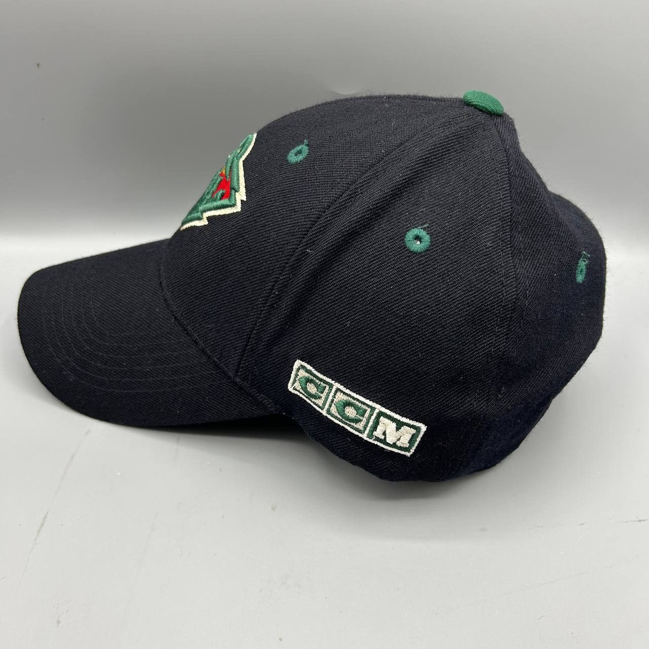 Ccm Minnesota Wild Hat Men Black Embroidered NHL Strap Back Cap Size ONE SIZE - 3 Thumbnail