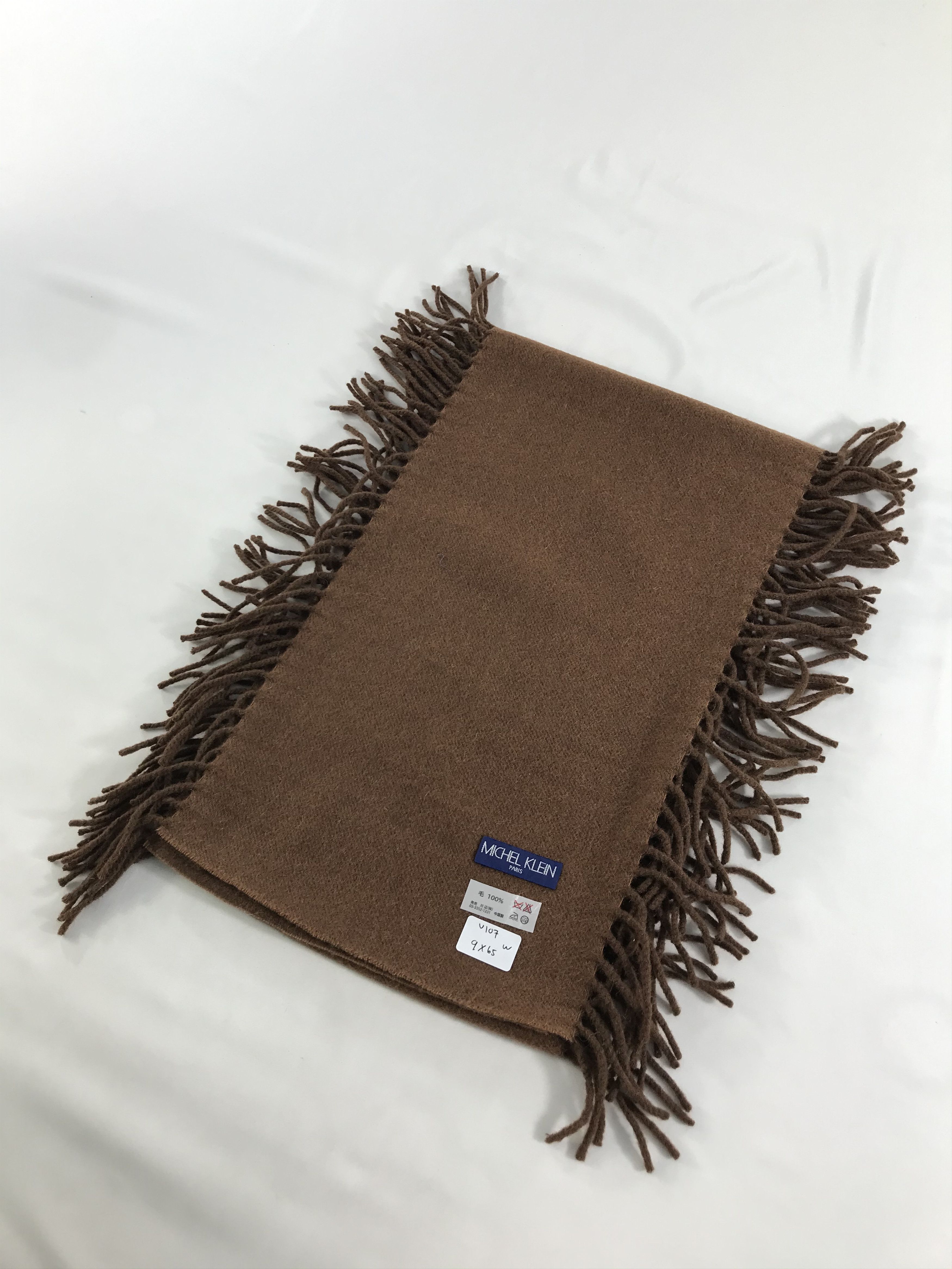 Michel Klein Michel Klein Brown Wool Scarf Muffler V107 Size ONE SIZE - 3 Thumbnail