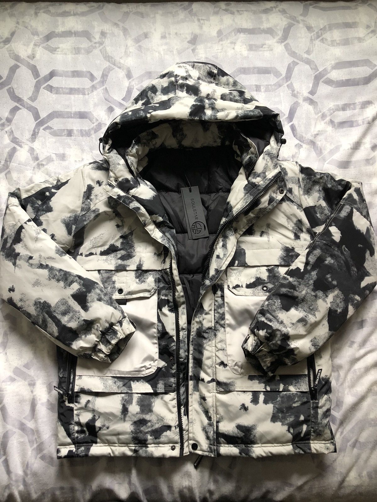Soulstar × Vintage New w/ Tags Soul Star Snow Camo Hooded Winter Jacket Size US XXL / EU 58 / 5 - 1 Thumbnail