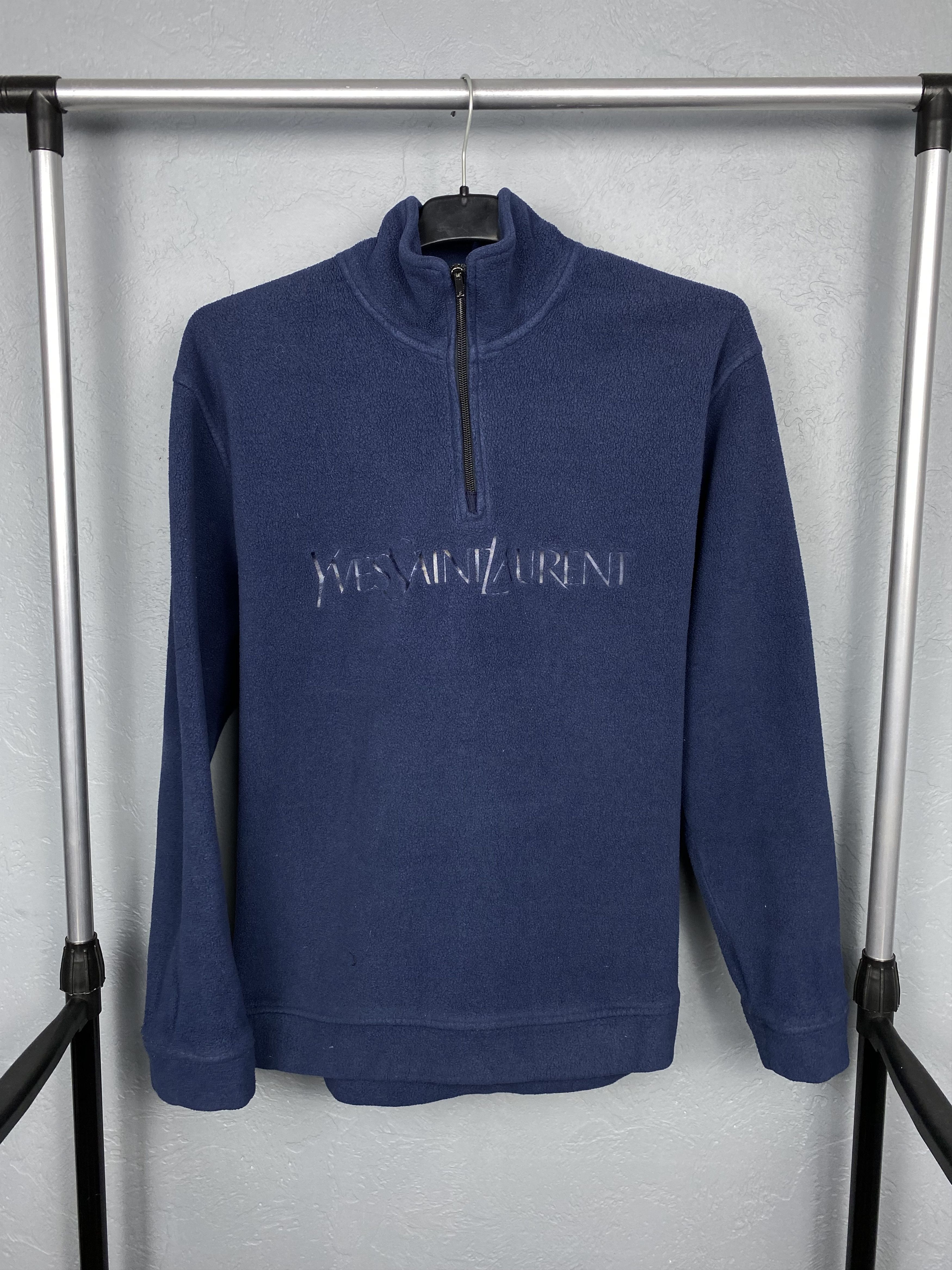 Yves Saint Laurent Yves Saint Laurent YSL Mens BIG LOGO Fleece Jacket Size US L / EU 52-54 / 3 - 1 Thumbnail