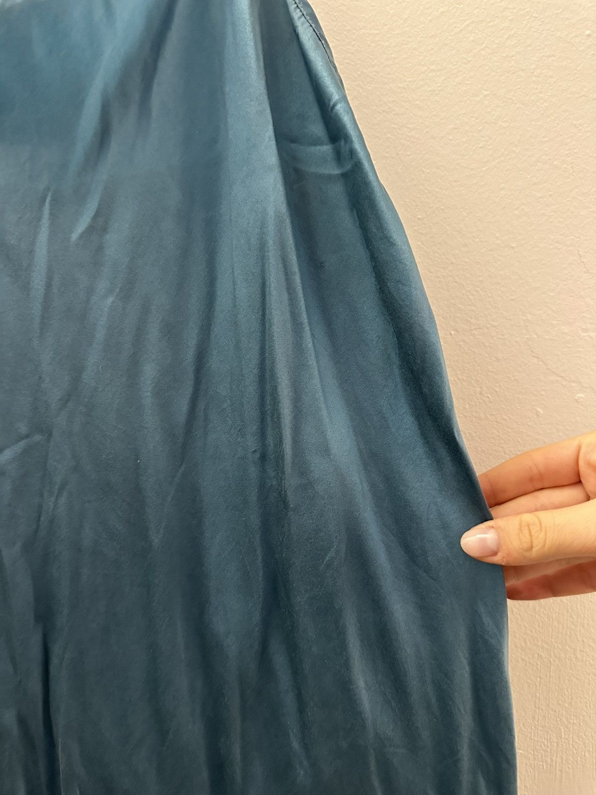 Other Intimissimi Pure Silk Slip Teal Dress Size S / US 4 / IT 40 - 4 Thumbnail