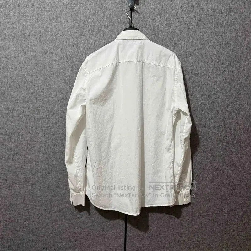 Burberry Burberry White Cotton Embroidered Logo Shirt. Size US M / EU 48-50 / 2 - 2 Thumbnail