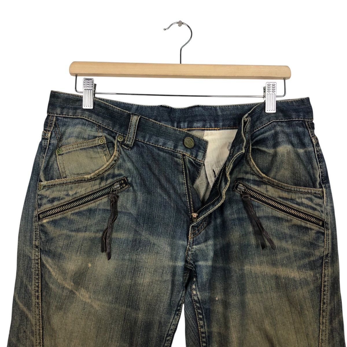 Japanese Brand Monsieur Nicole Vintage Distressed Denim Rare Fade Size 34" / US 12 / IT 48 - 18 Thumbnail