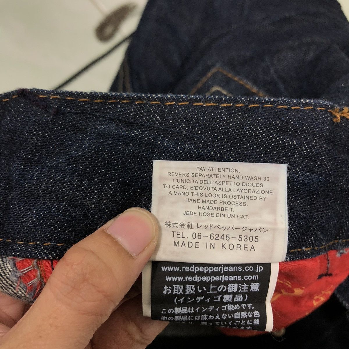 Japanese Brand 🔥Rare Punk Style Half Cut Denim Jeans Red Pepper Japan & Co Size US 26 / EU 42 - 20 Thumbnail