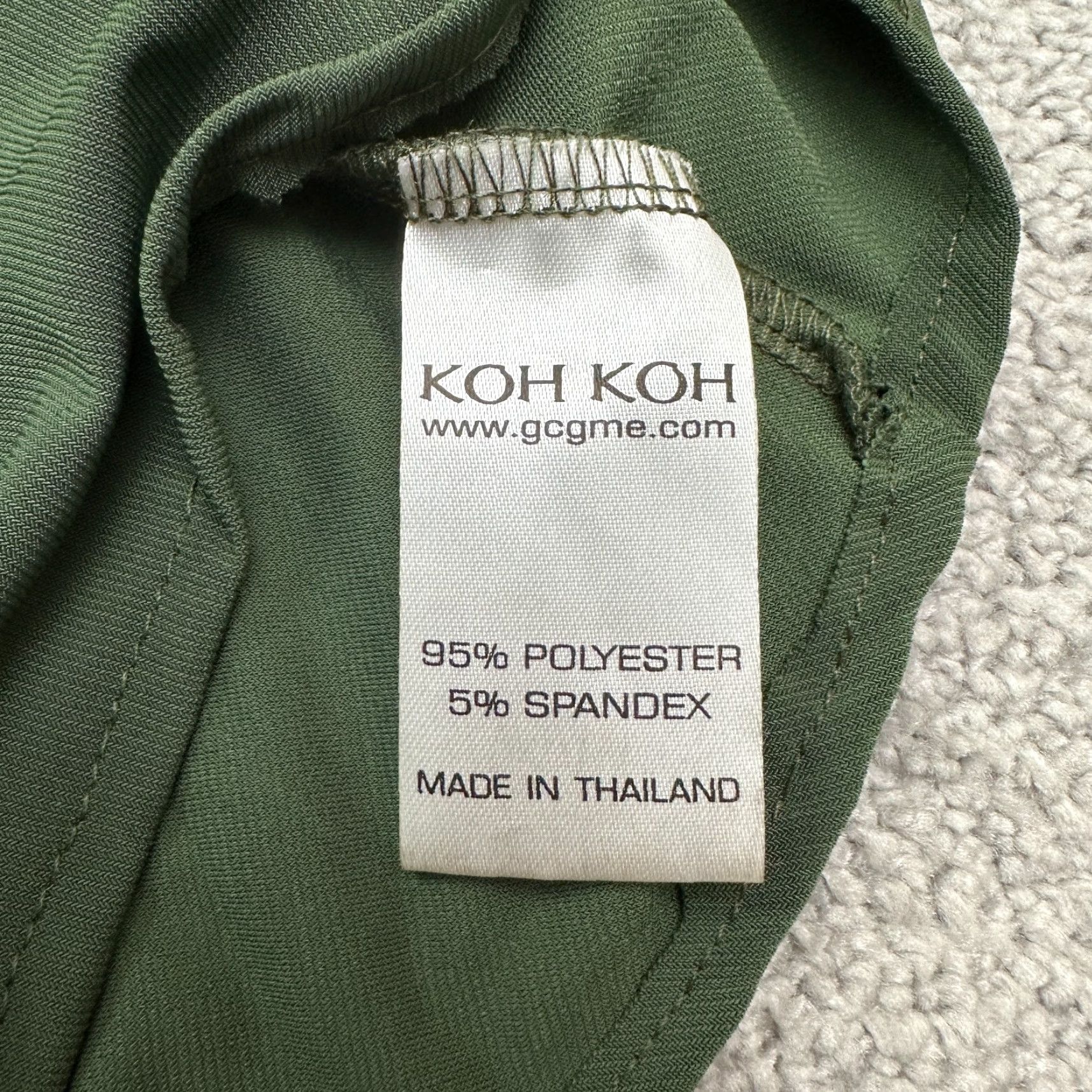 Vintage Koh Koh Long Sleeve Wrap Dress Womens 4 Green V-Neck Knit Polyester Spandex Long Sleeve Party/Formal/Workwear Vintage: No Size S / US 4 / IT 40 - 7 Thumbnail