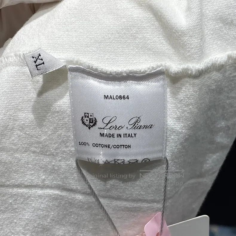Loro Piana Loro Piana White Slogan Short Sleeve Size XL / US 12-14 / IT 48-50 - 4 Thumbnail