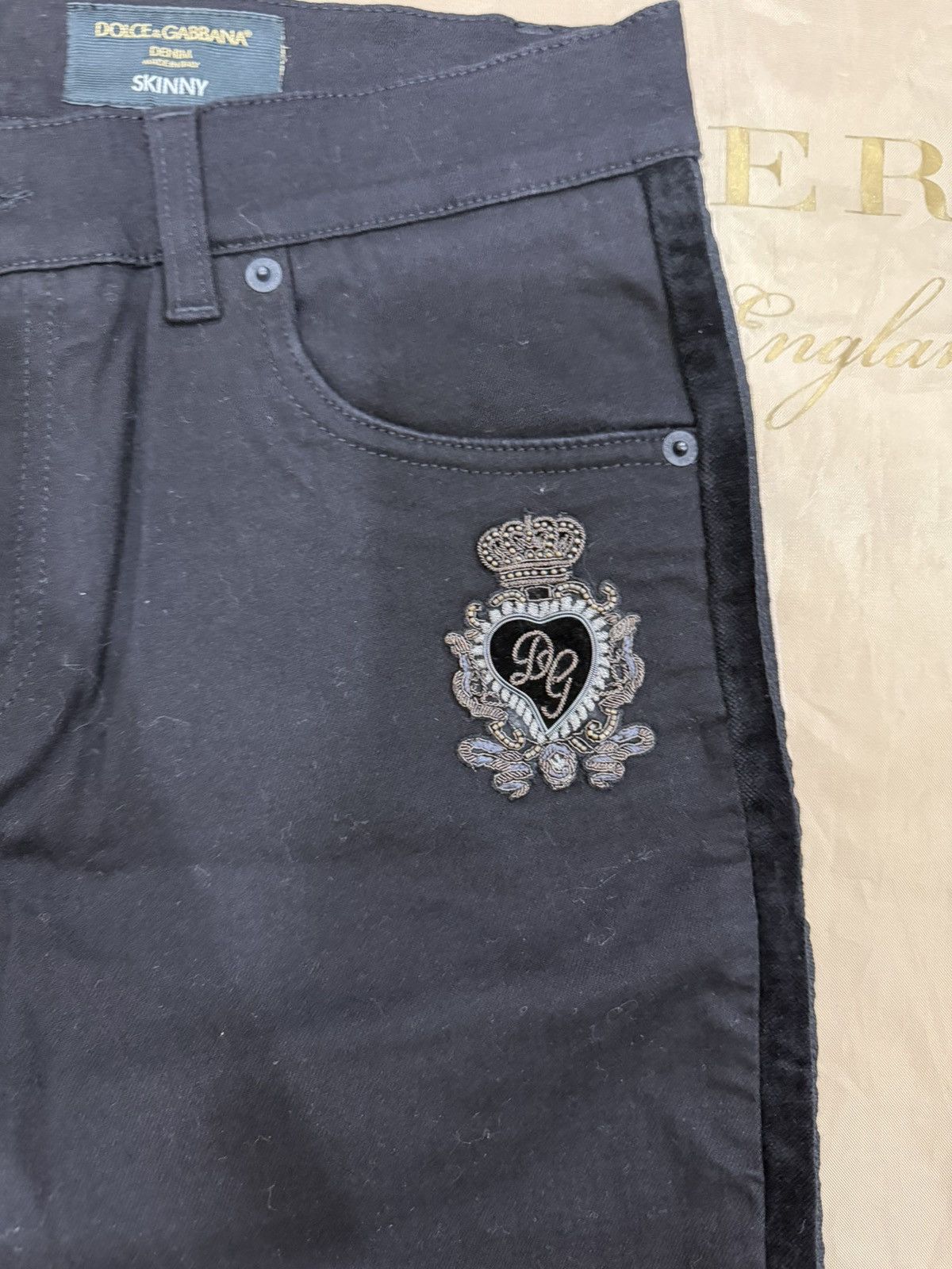 Dolce & Gabbana DOLCE & GABBANA SLIM-FIT SIDE STRIPE JEANS size 50 Size US 34 / EU 50 - 2 Thumbnail