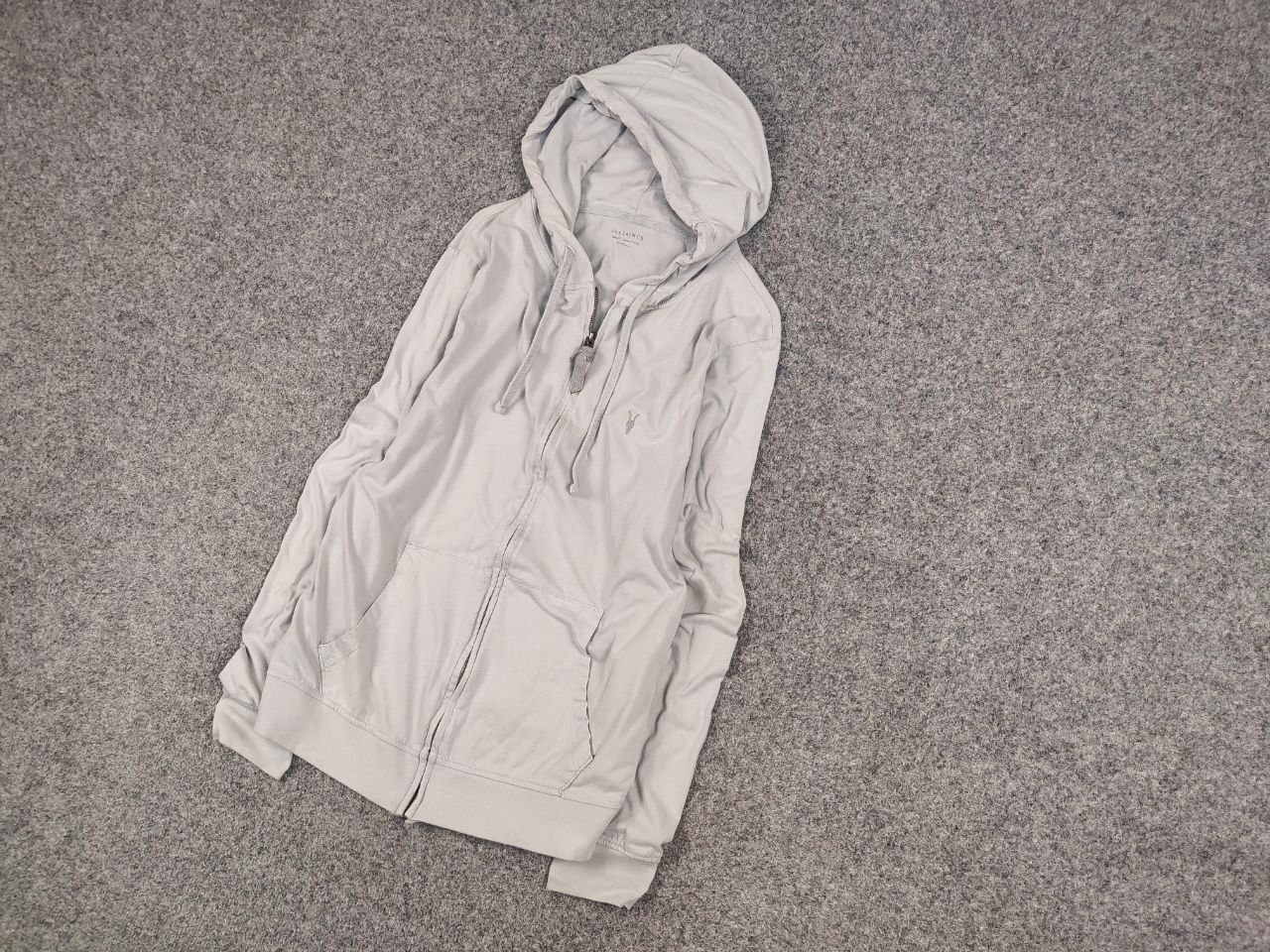 Allsaints Allsaints Brace Full Zip Light BlueGray Hoodie Vintage Style Size US M / EU 48-50 / 2 - 3 Thumbnail