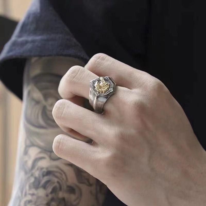 Jewelry Dark Jewelry Rings Open Size Chrome Ring (Size 7-13) Size ONE SIZE - 1 Thumbnail