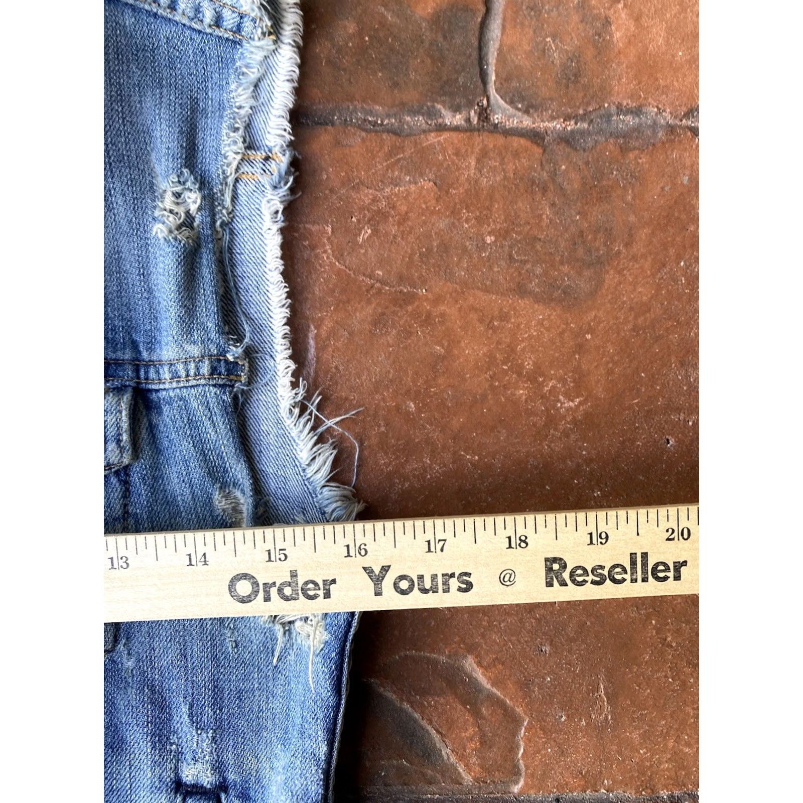 Rag & Bone Rag & Bone Denim Jean Vest Womens Small Blue Distressed Size 28" / US 6 / IT 42 - 7 Thumbnail