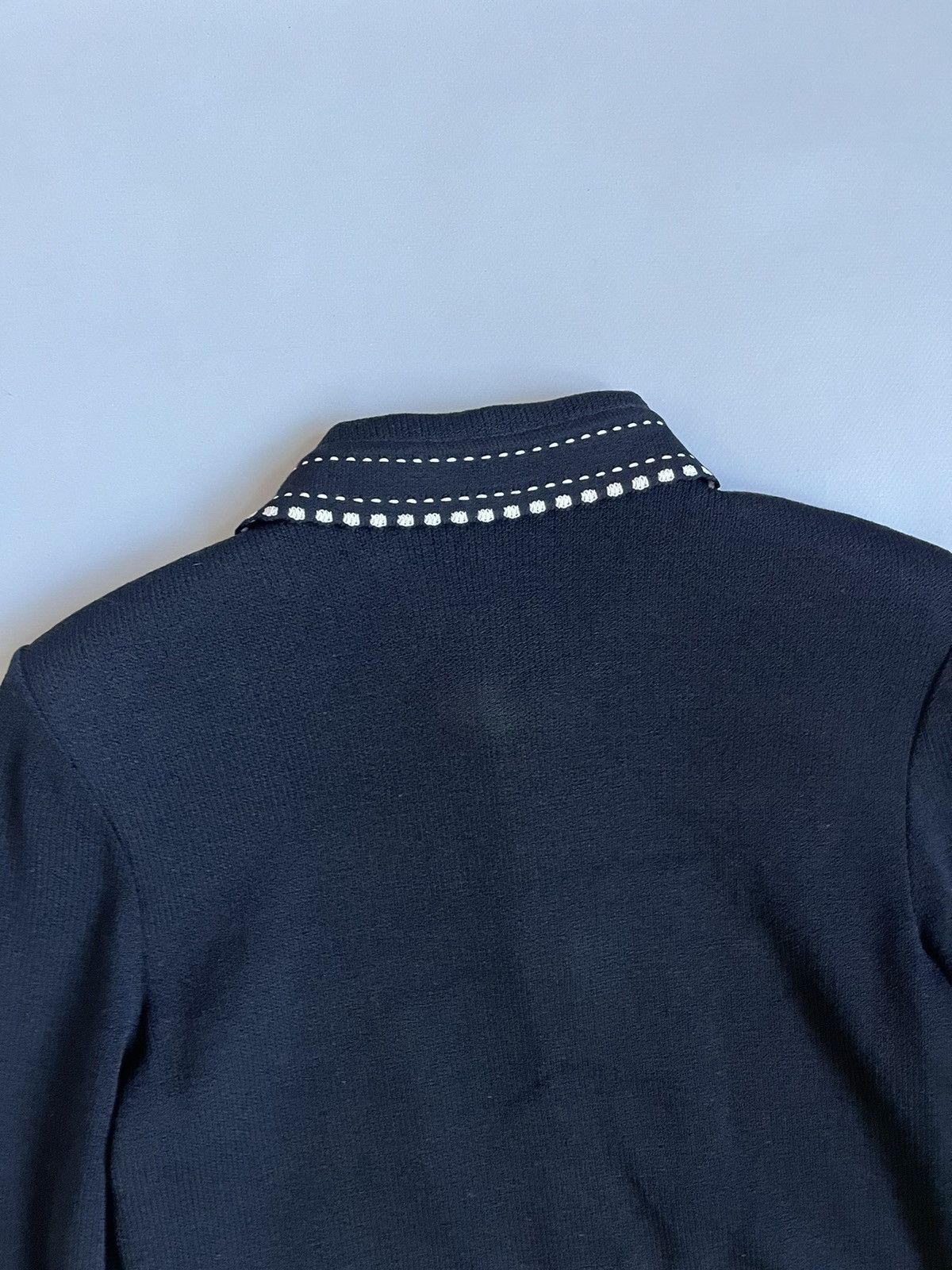 St. John ST.JOHN Collection Marie Gray Knit Wool Viscose Zip Jacket Size M / US 6-8 / IT 42-44 - 15 Thumbnail
