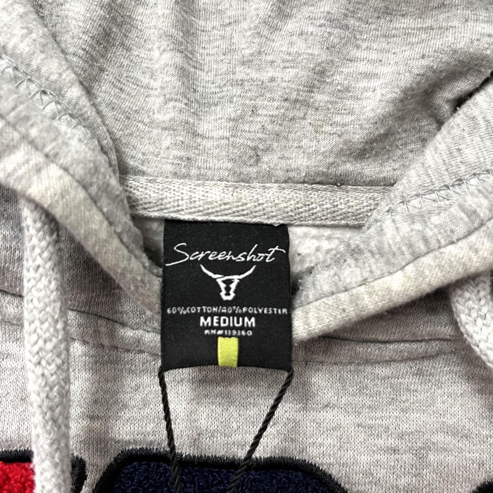 Vintage Screenshot Hoodie Mens Medium Gray Privileged Chenille Graphic Fleece Sweatshirt Size US M / EU 48-50 / 2 - 5 Thumbnail