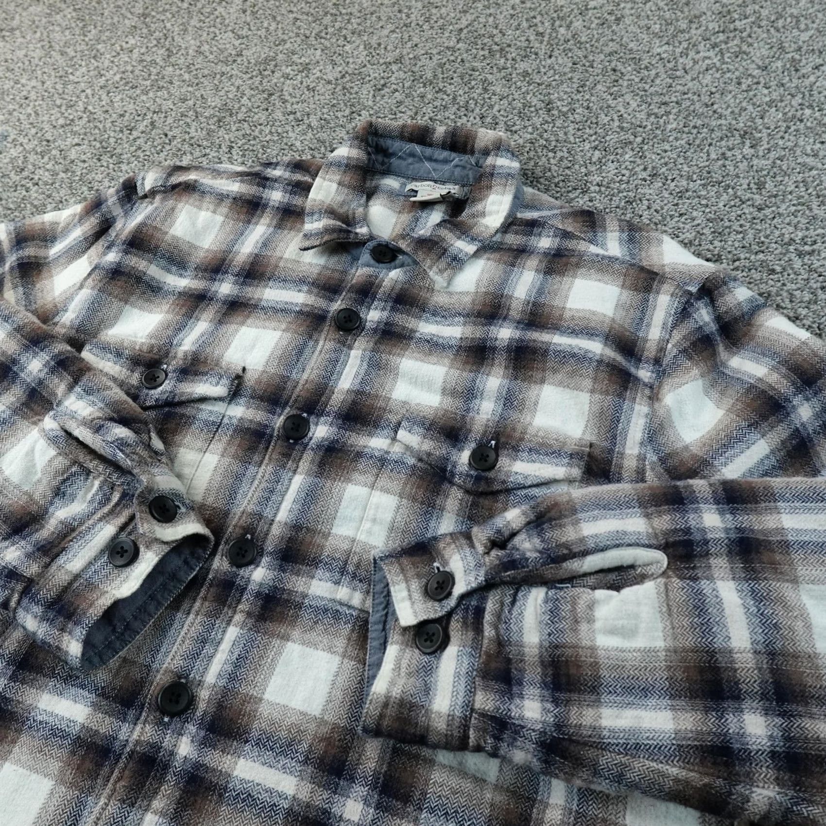 Carbon2Cobalt carbon2cobalt Jacket Mens L Brown Plaid Flannel Sherpa Lined Shirt Coat Outdoor Size US L / EU 52-54 / 3 - 2 Thumbnail