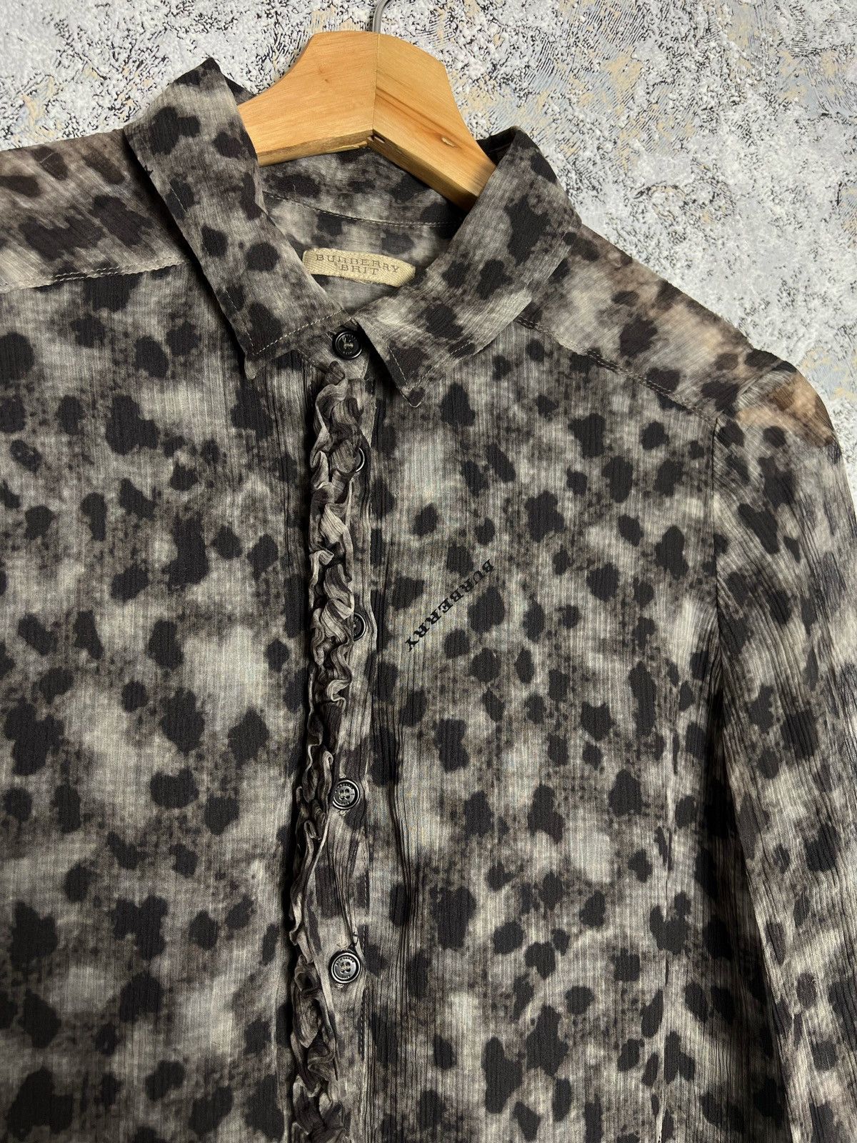 Burberry × Vintage Burberry Brit Dress Animal Printed Mesh Long Sleeve Tunic Size M / US 6-8 / IT 42-44 - 5 Thumbnail