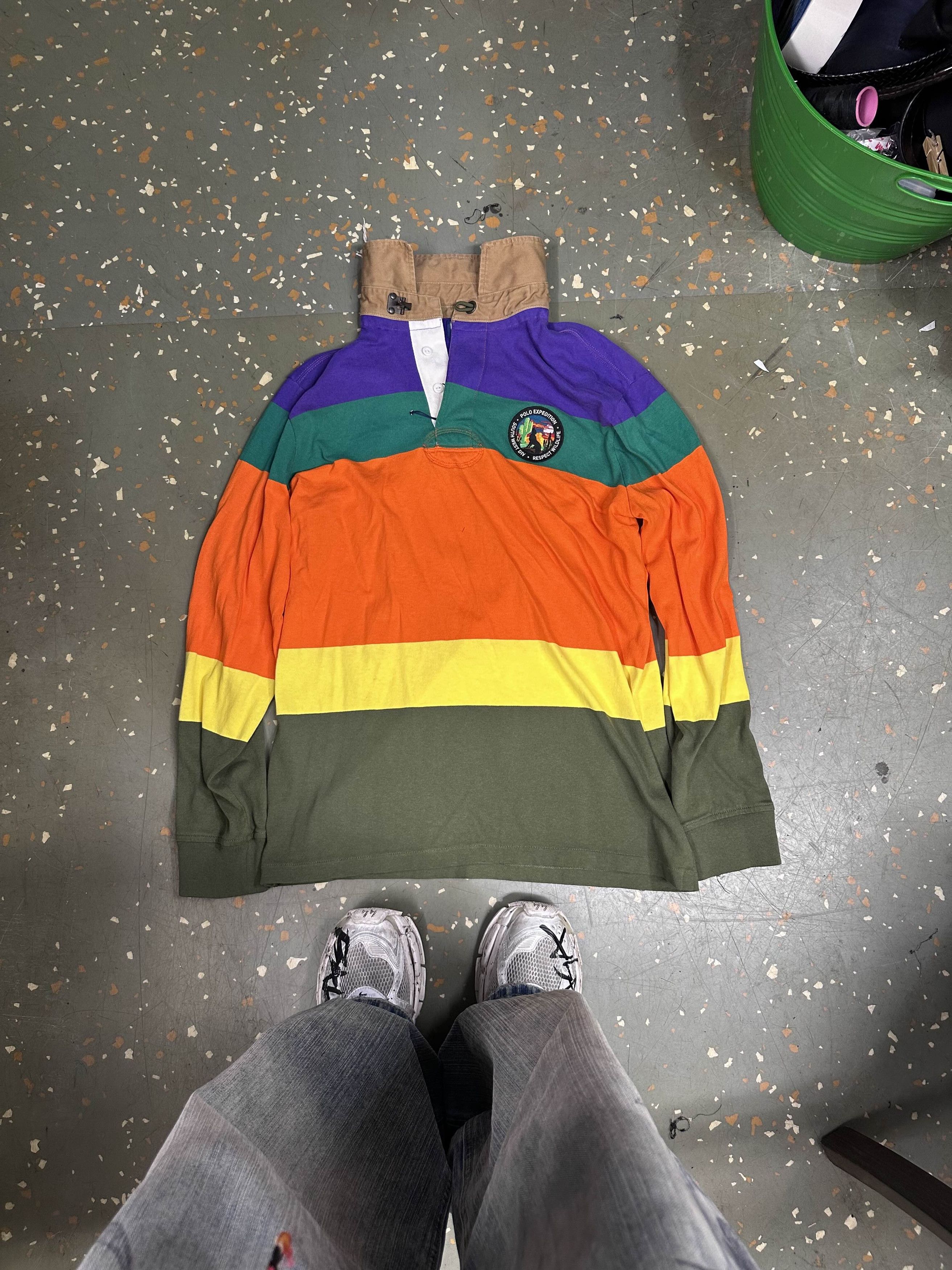Polo Ralph Lauren 💥 Vintage Polo Ralph Lauren Voyager Expedition Rugby Shirt Size US L / EU 52-54 / 3 - 1 Thumbnail