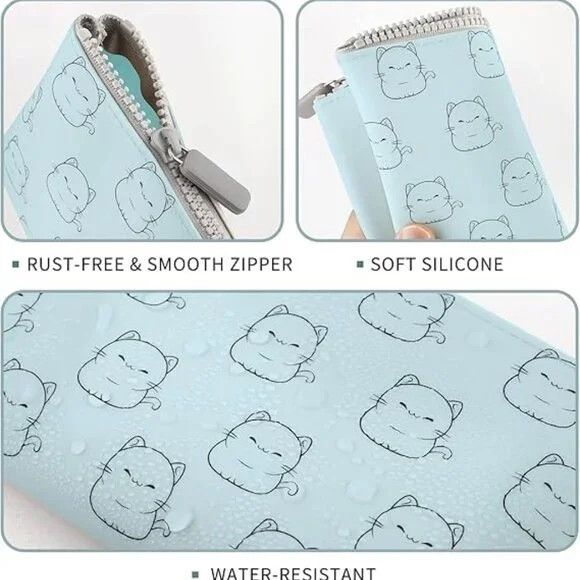 Other Cute Cat Silicone Makeup Bag Size ONE SIZE - 4 Thumbnail