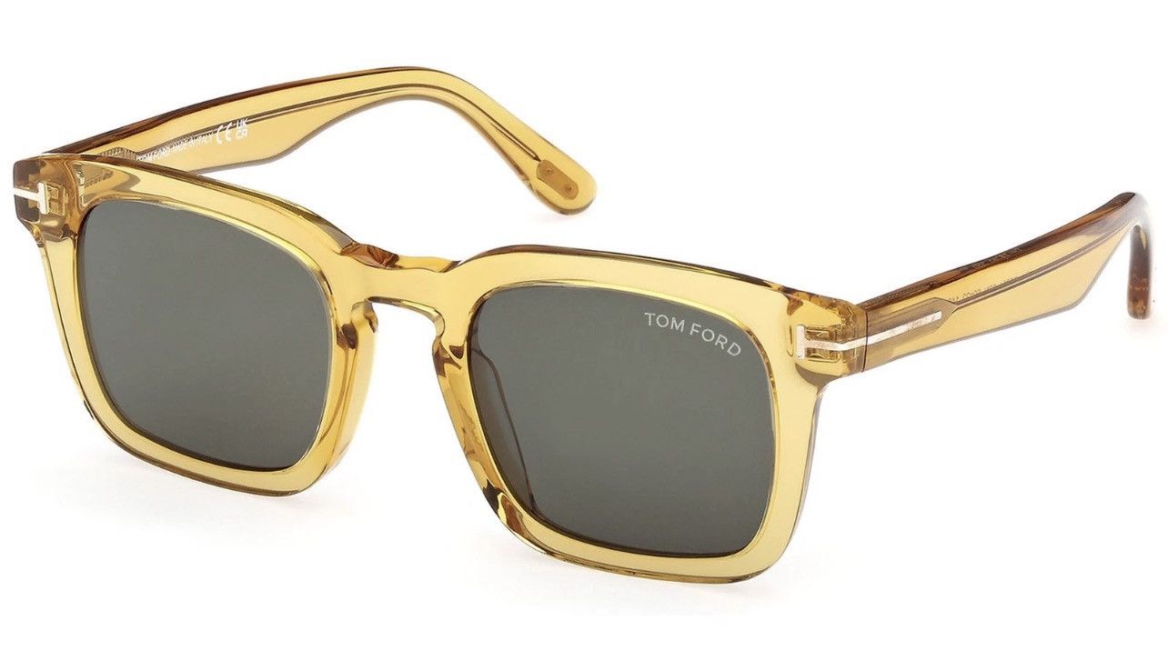 Tom Ford Dax Light Crystal Yellow Square Sunglasses FT0751-39N-50 Size ONE SIZE - 1 Thumbnail