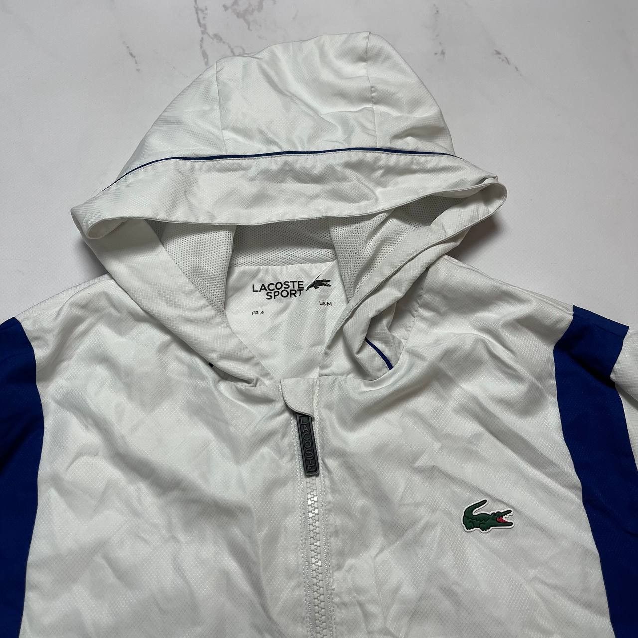 Lacoste Lacoste Sport Jacket Big Logo Geometric Blue/White Size M Size US M / EU 48-50 / 2 - 7 Thumbnail