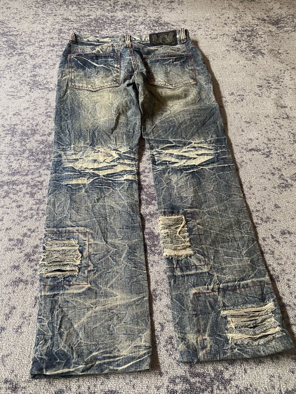LOWBOX Y2k Lowbox D-Blu distressed ifsixwasnine bootcut jeans Size US 32 / EU 48 - 4 Thumbnail