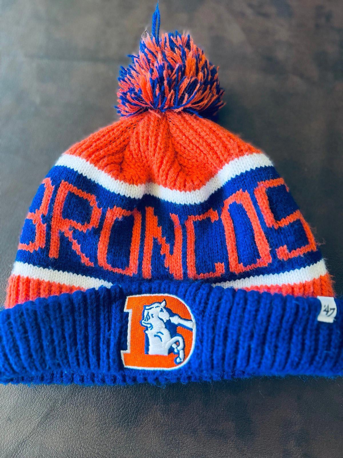 47 Denver Broncos Knit Hat with Pom-Pom - 47 Brand Size ONE SIZE - 1 Thumbnail