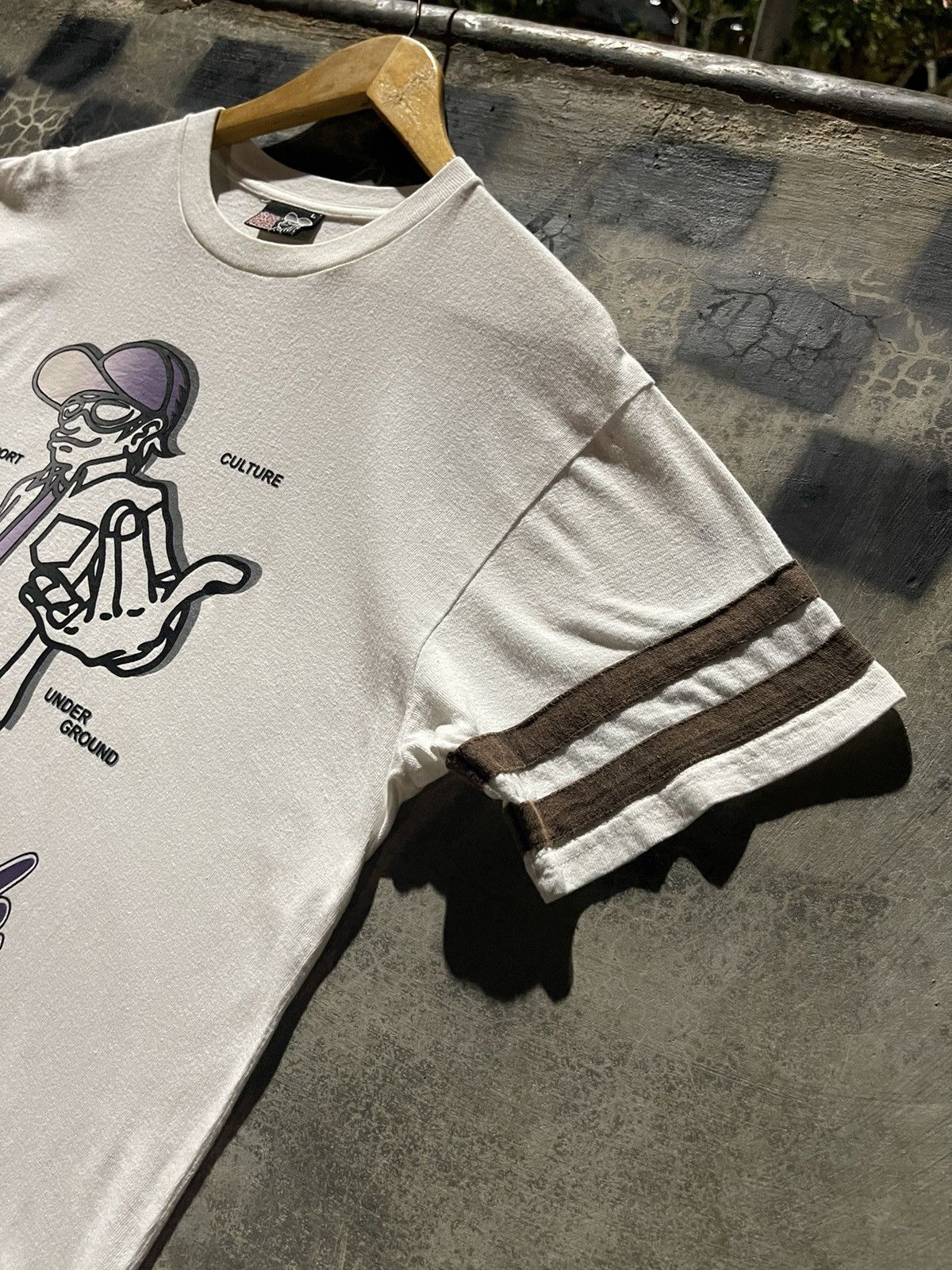 Japanese Brand Y2K Grass Hiter Hip Hop Funky Jack Tshirt Size US L / EU 52-54 / 3 - 4 Thumbnail