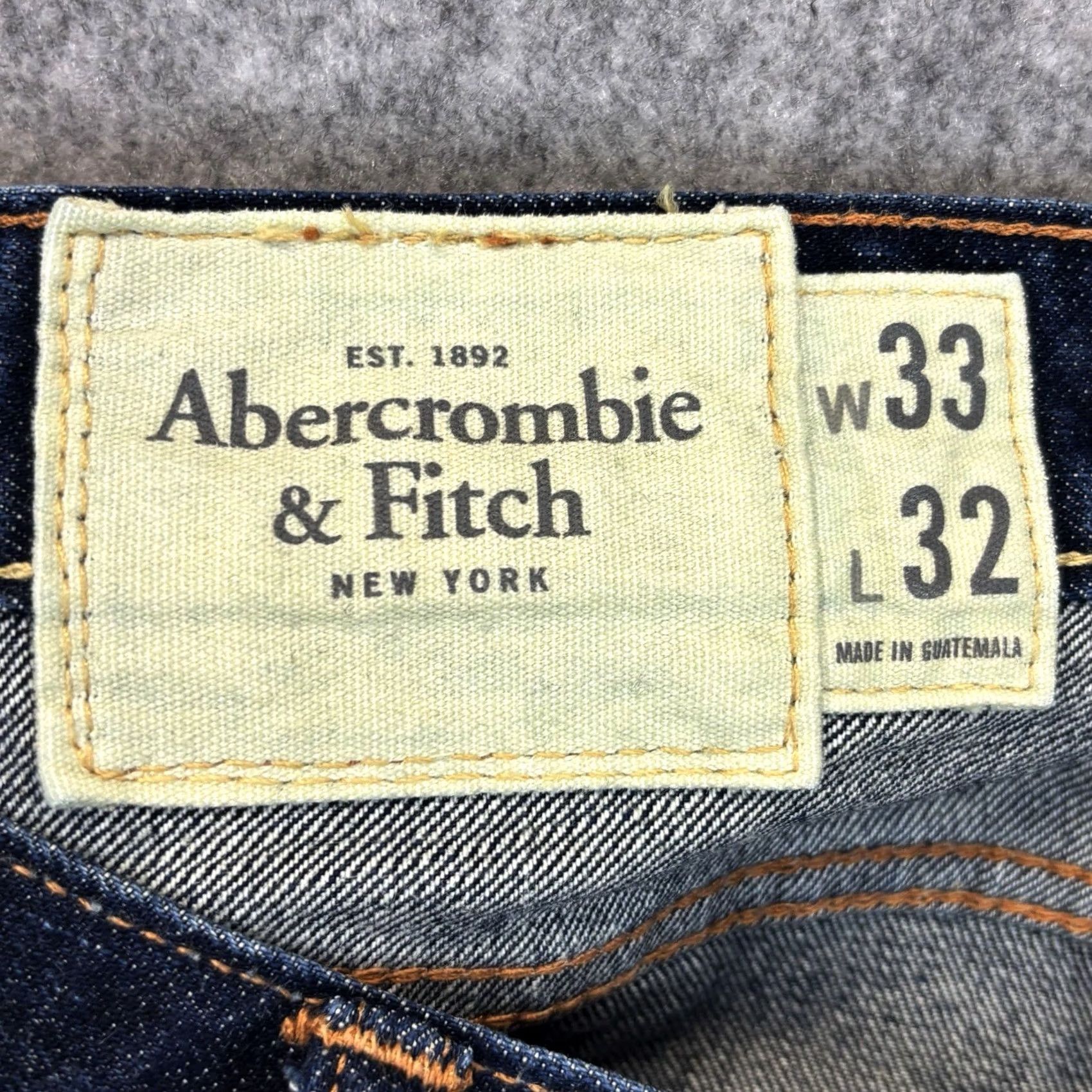 Abercrombie & Fitch Abercrombie & Fitch Jeans W33 L32 Darkwash Distressed Skinny Button Fly Pant Size US 33 - 7 Thumbnail