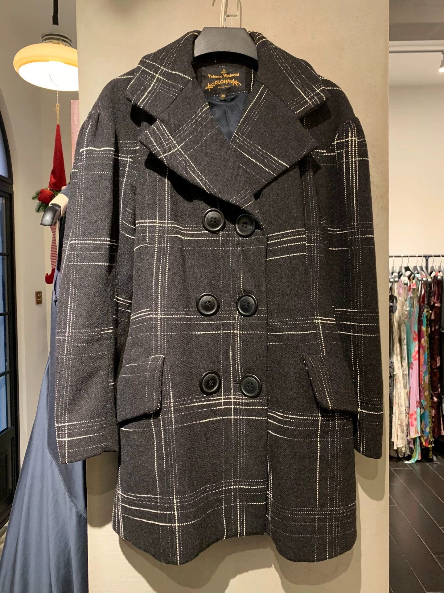Vivienne Westwood Vivienne Westwood Black Label Court Sleeve Check Wool Waist-Cinched Jacket Size XS / US 0-2 / IT 36-38 - 7 Thumbnail