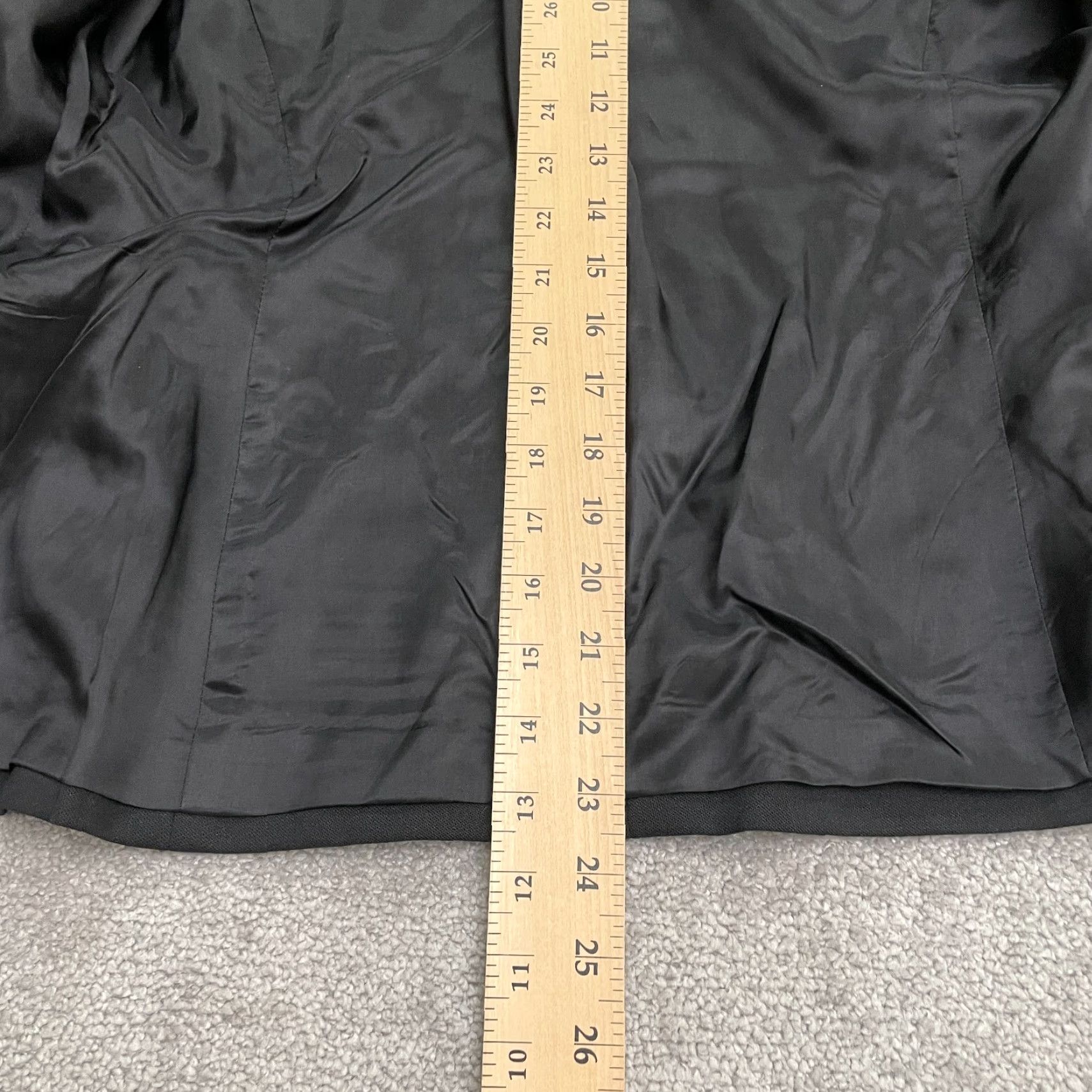 Ann Taylor Ann Taylor Loft Blazer Jacket Women 2 Black Double Breasted Padded Shoulder Wool Size XS / US 0-2 / IT 36-38 - 7 Thumbnail