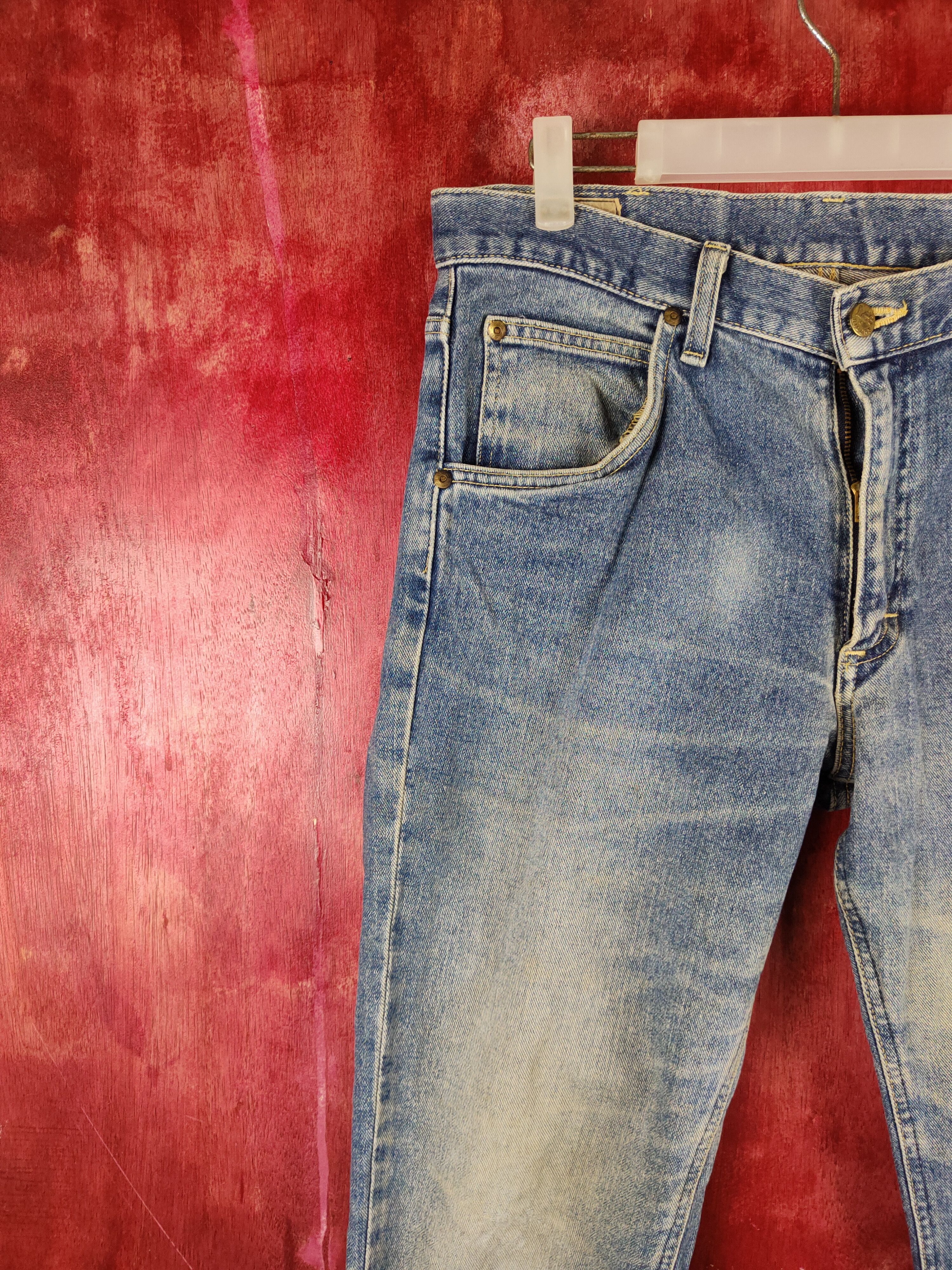 Lee Lee Blue Faded Distressed Ripped Jeans S2224 Size US 31 - 3 Thumbnail
