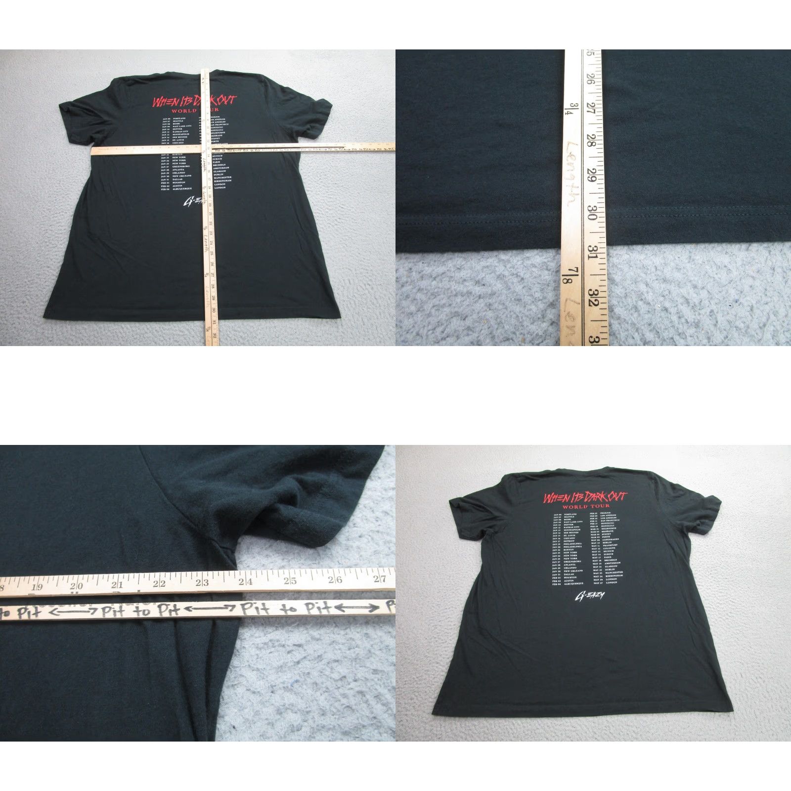 Vintage G-Eazy Shirt 2XL Black When It's Dark Out World Tour Tee Concert Rap Hip Hop Mens Size US XL / EU 56 / 4 - 8 Thumbnail