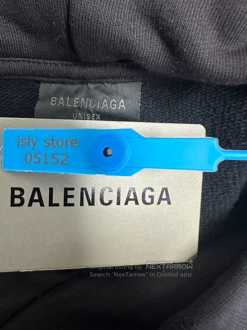 Balenciaga Balenciaga Letter Printed Hooded Long Sleeve Hoodie Size US S / EU 44-46 / 1 - 4 Thumbnail