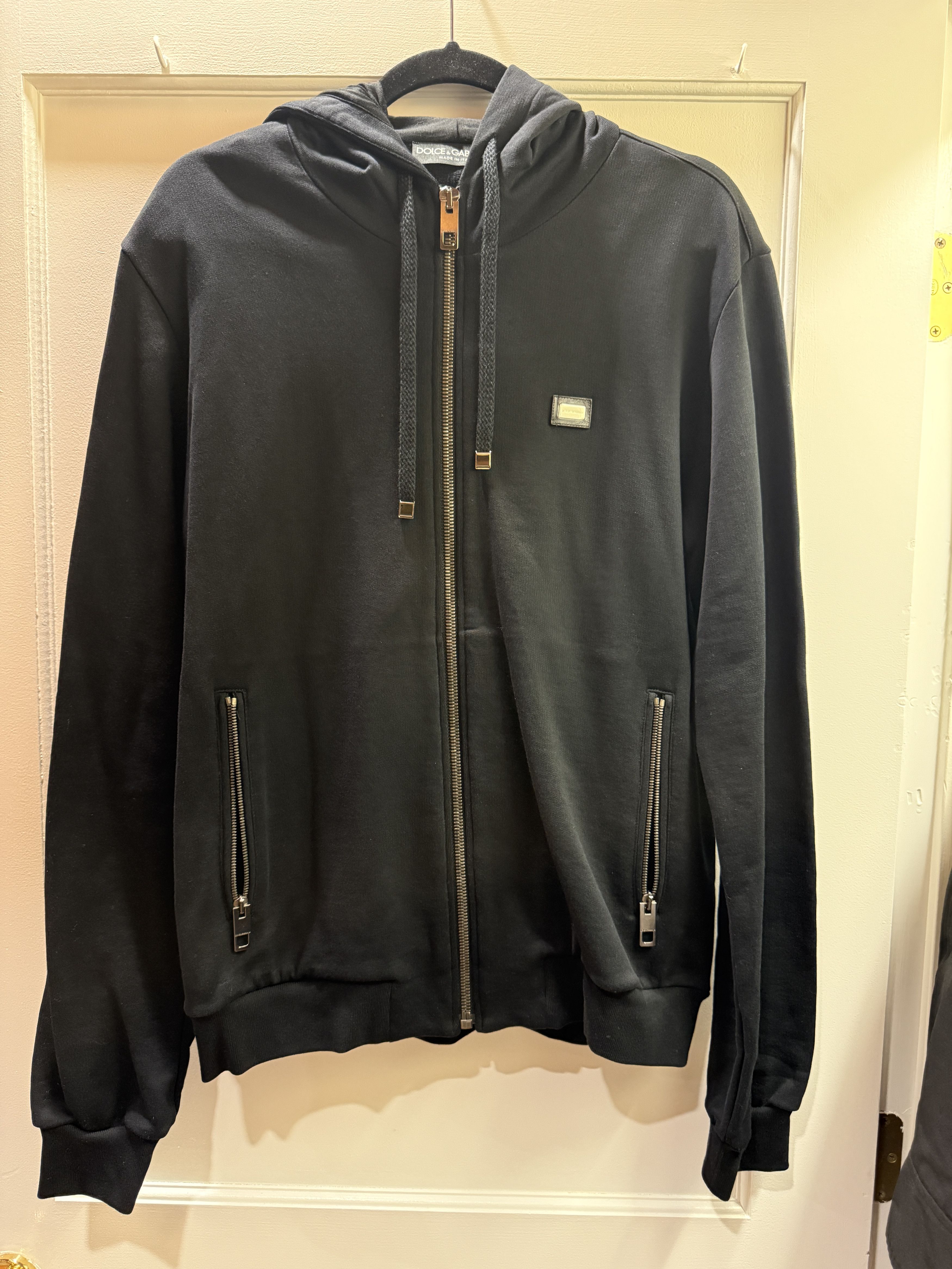 Dolce & Gabbana Dolce & Gabbana Black Hooded Sweatshirt Size 54 Size US L / EU 52-54 / 3 - 1 Thumbnail