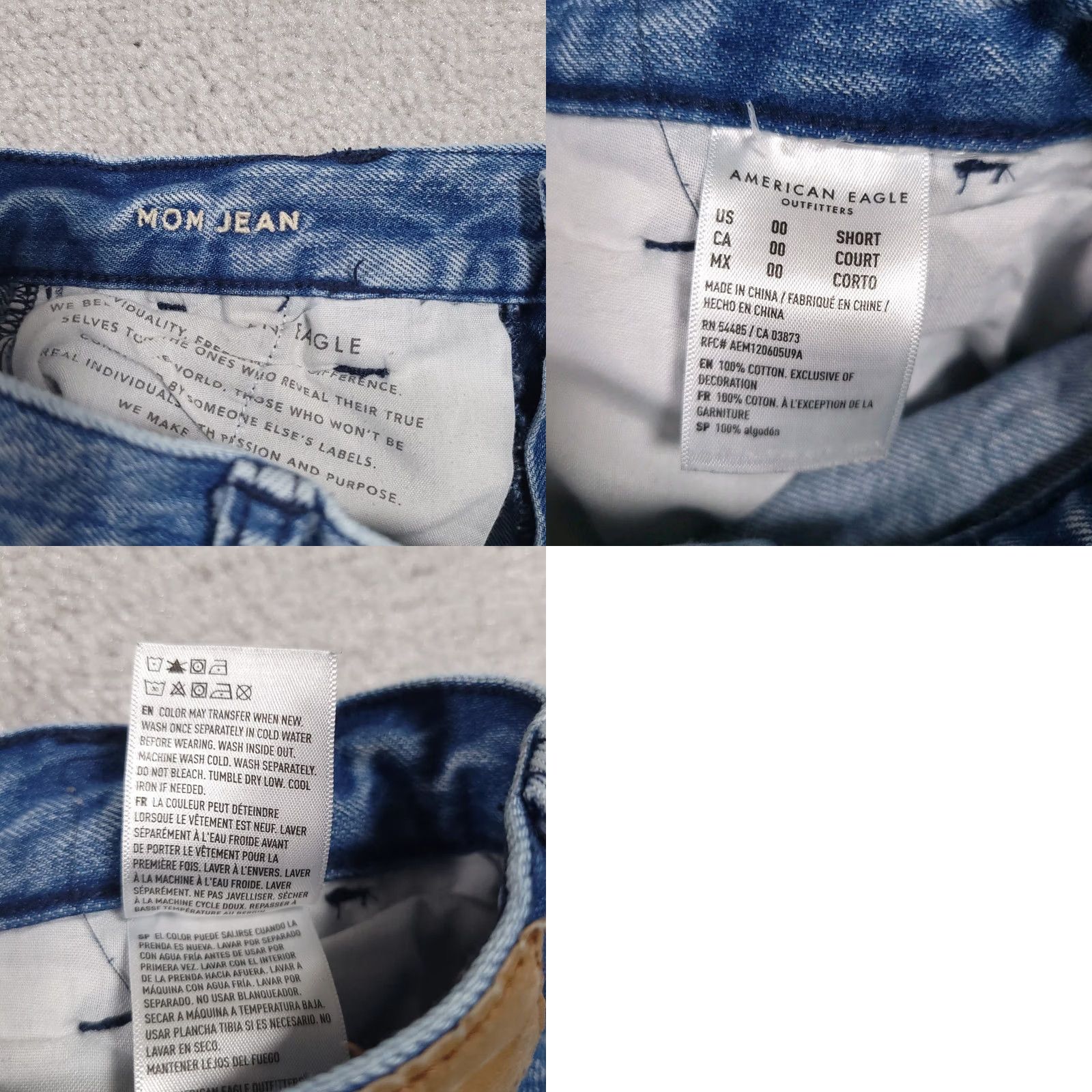 American Eagle Outfitters VINTAGE American Eagle Jeans Women's 00 Short 25X25 Mom Retro Baggy Tapered Leg 90s Y2K Jeans Womens Size 24" / US 00 / IT 34 - 10 Thumbnail