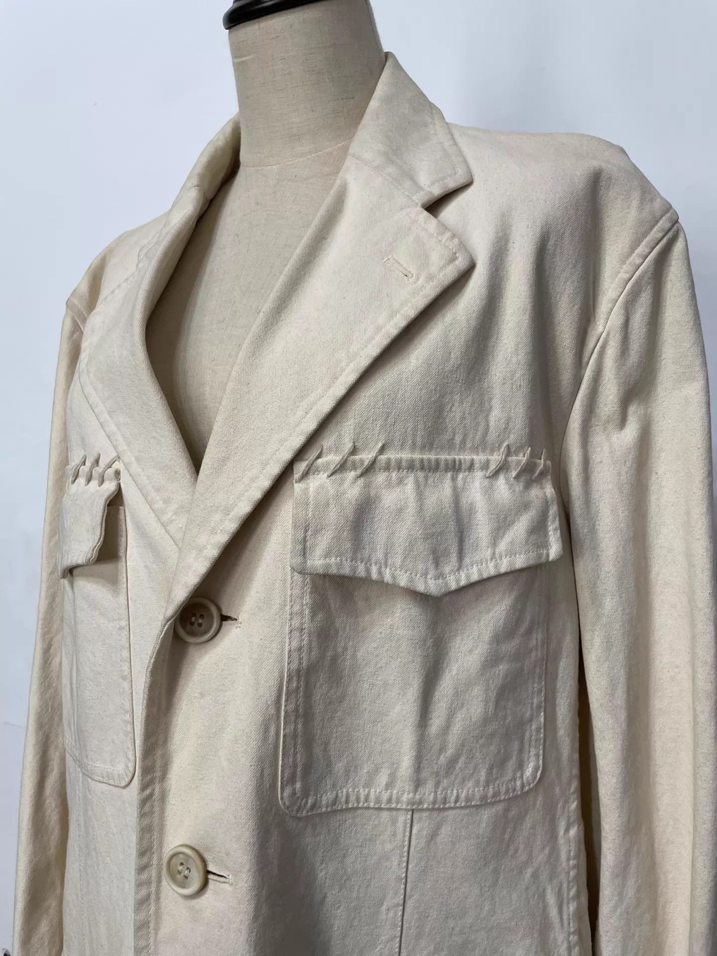 Issey Miyake Issey Miyake 70s-80s Vtg Ivory White Long Trench Size US M / EU 48-50 / 2 - 3 Thumbnail