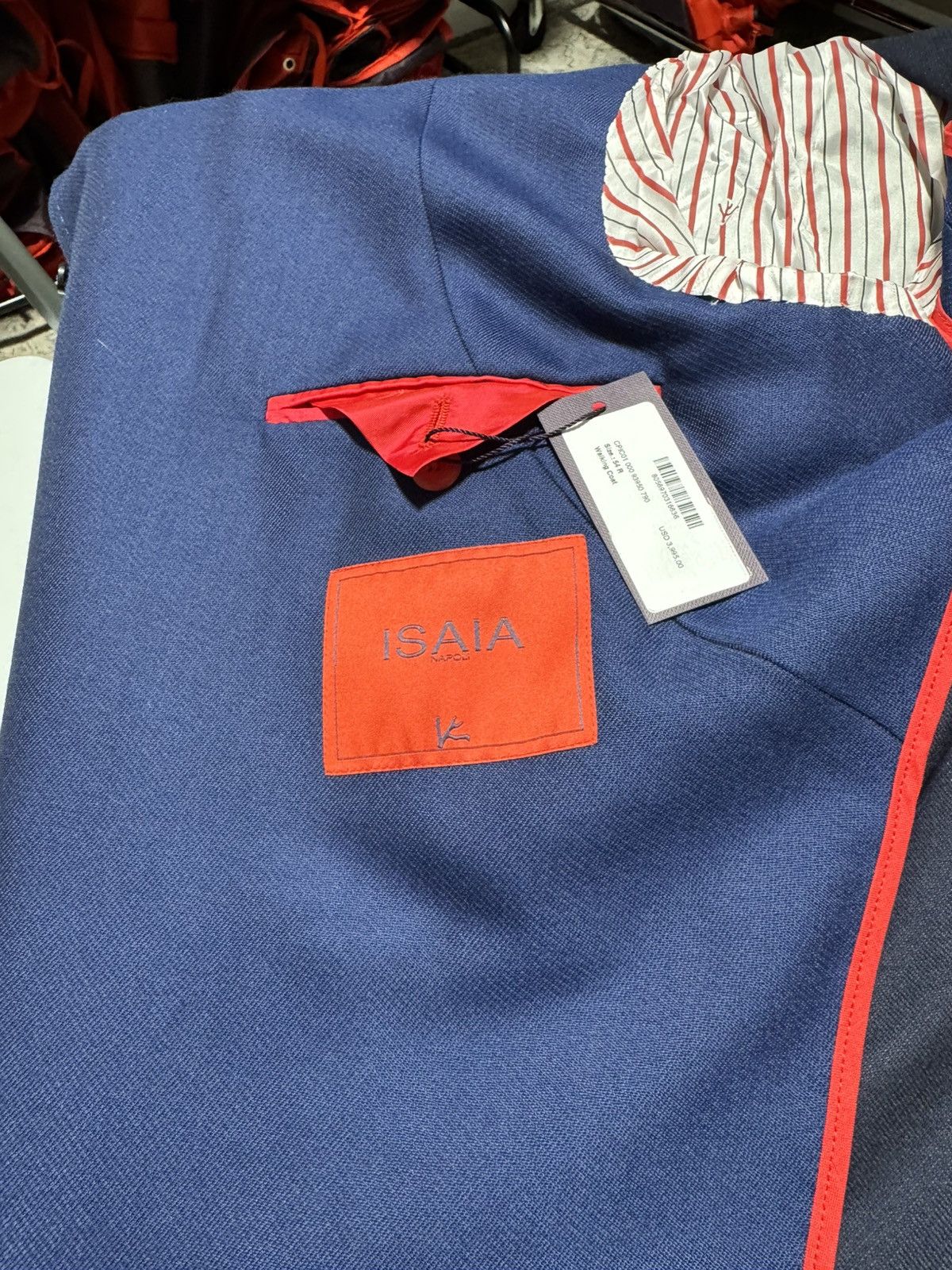 Isaia Napolii Isaia Napoli Mens Luxury Cashmere/Silk Blue Blazer Size US L / EU 52-54 / 3 - 21 Thumbnail