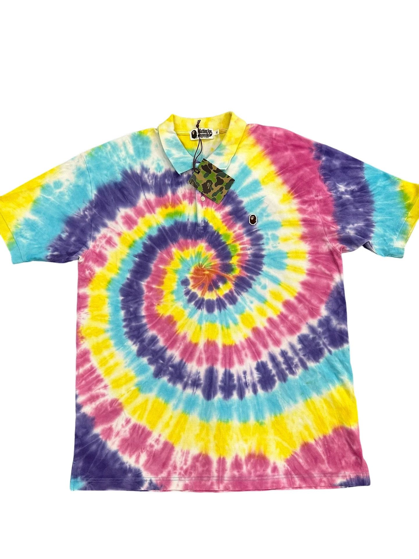 Bape BAPE Tie-Dye Polo Shirt XL Size US XL / EU 56 / 4 - 1 Thumbnail