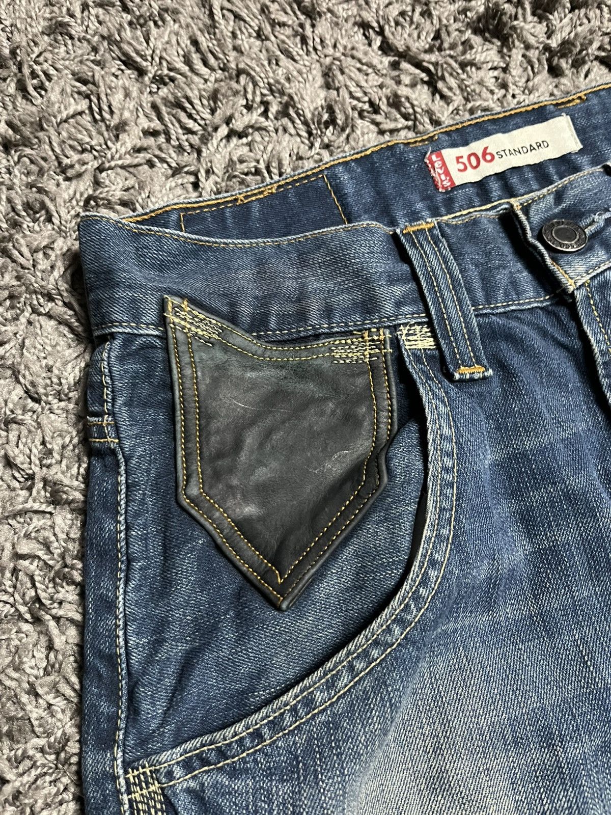 Levi's Levi's Premium Denim w/ Leather Belt Loops & Leather Pocket Size US 32 / EU 48 - 10 Thumbnail