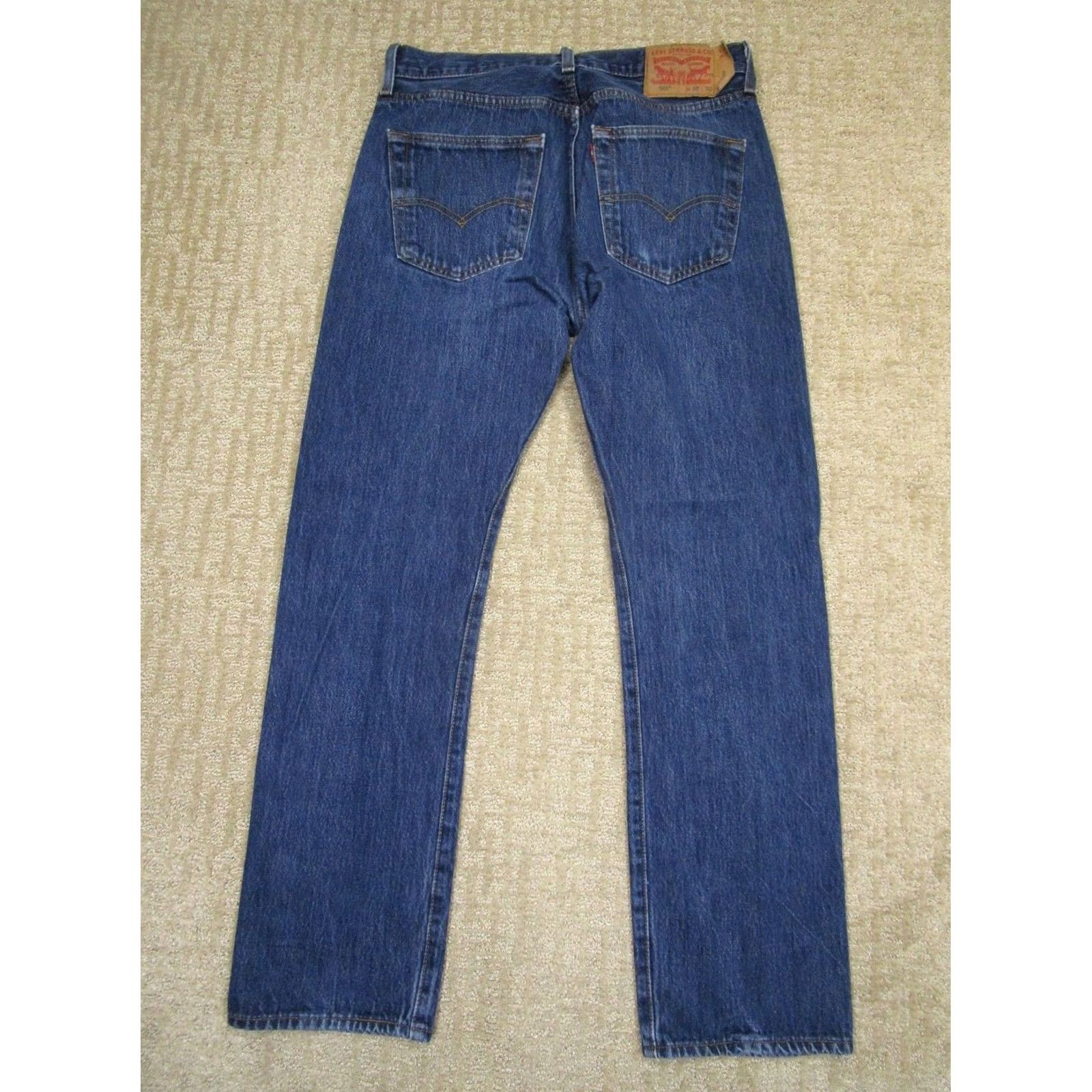 Levi's Levi's 501 Jeans Men 32x32 Blue Button Fly Original Fit Denim Pants Regular Waist 5-Pocket Logo Washington Not applicable? Size US 32 / EU 48 - 3 Thumbnail