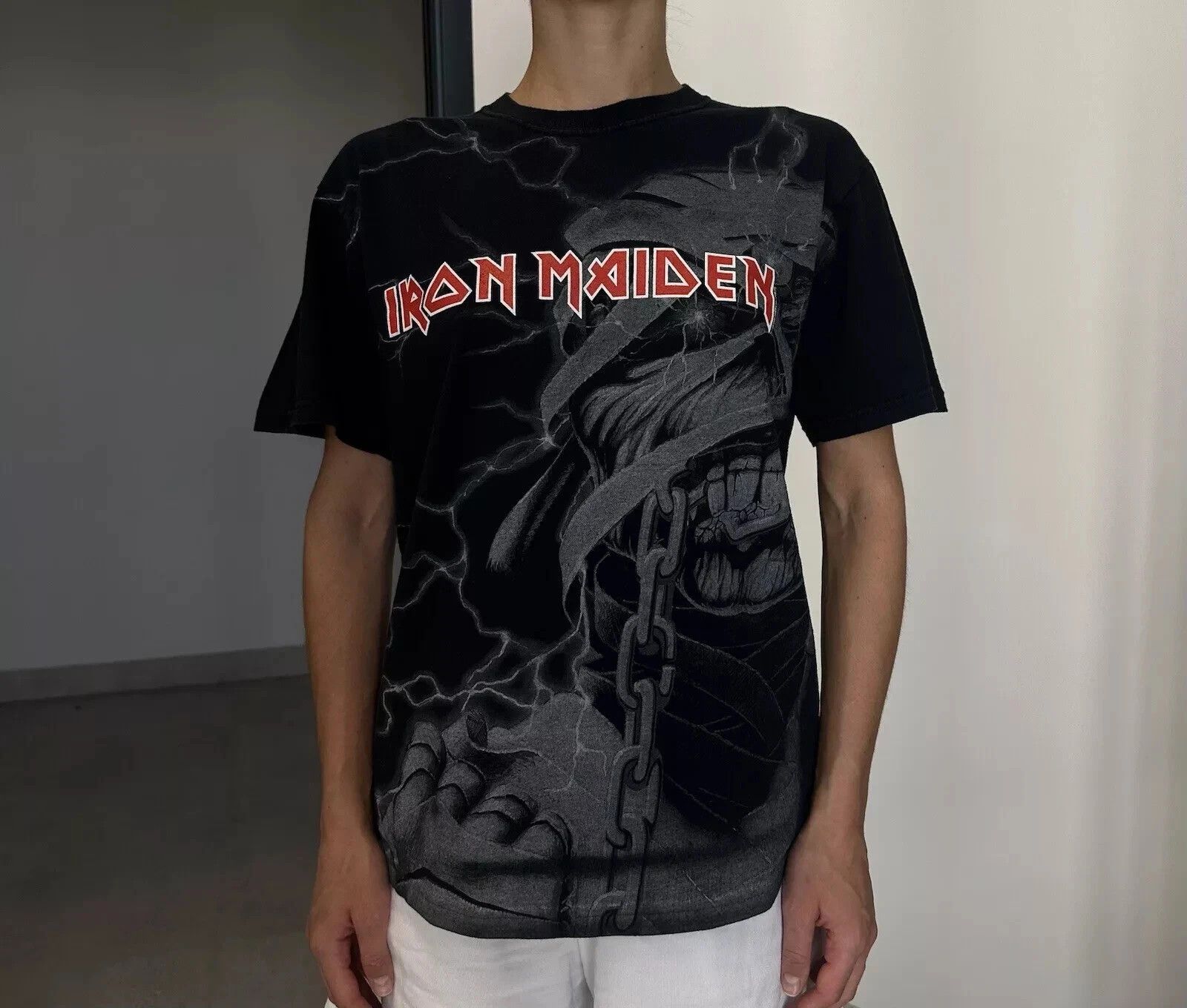 Fruit Of The Loom VINTAGE 2000s IRON MAIDEN 2008 T-SHIRT TEE PRINT OFFICIAL Size US M / EU 48-50 / 2 - 1 Thumbnail