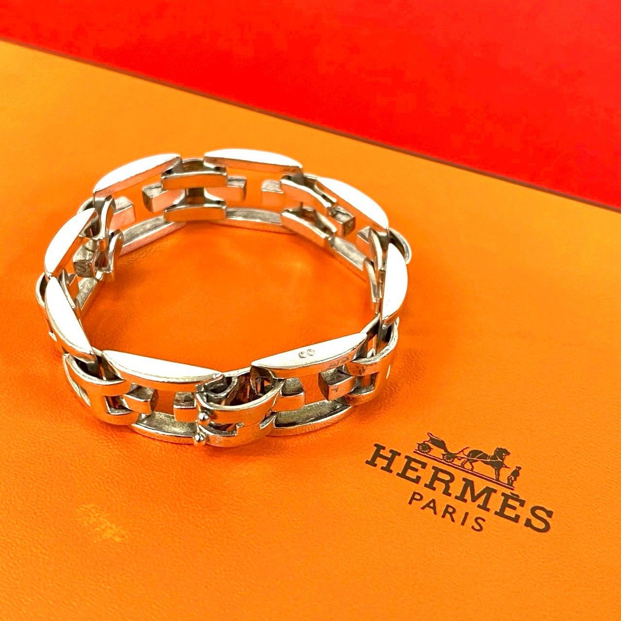 Hermes Hermes Hermes Silver Bracelet Precious Metal Bracelet DUTY FREE for USA Size ONE SIZE - 1 Thumbnail