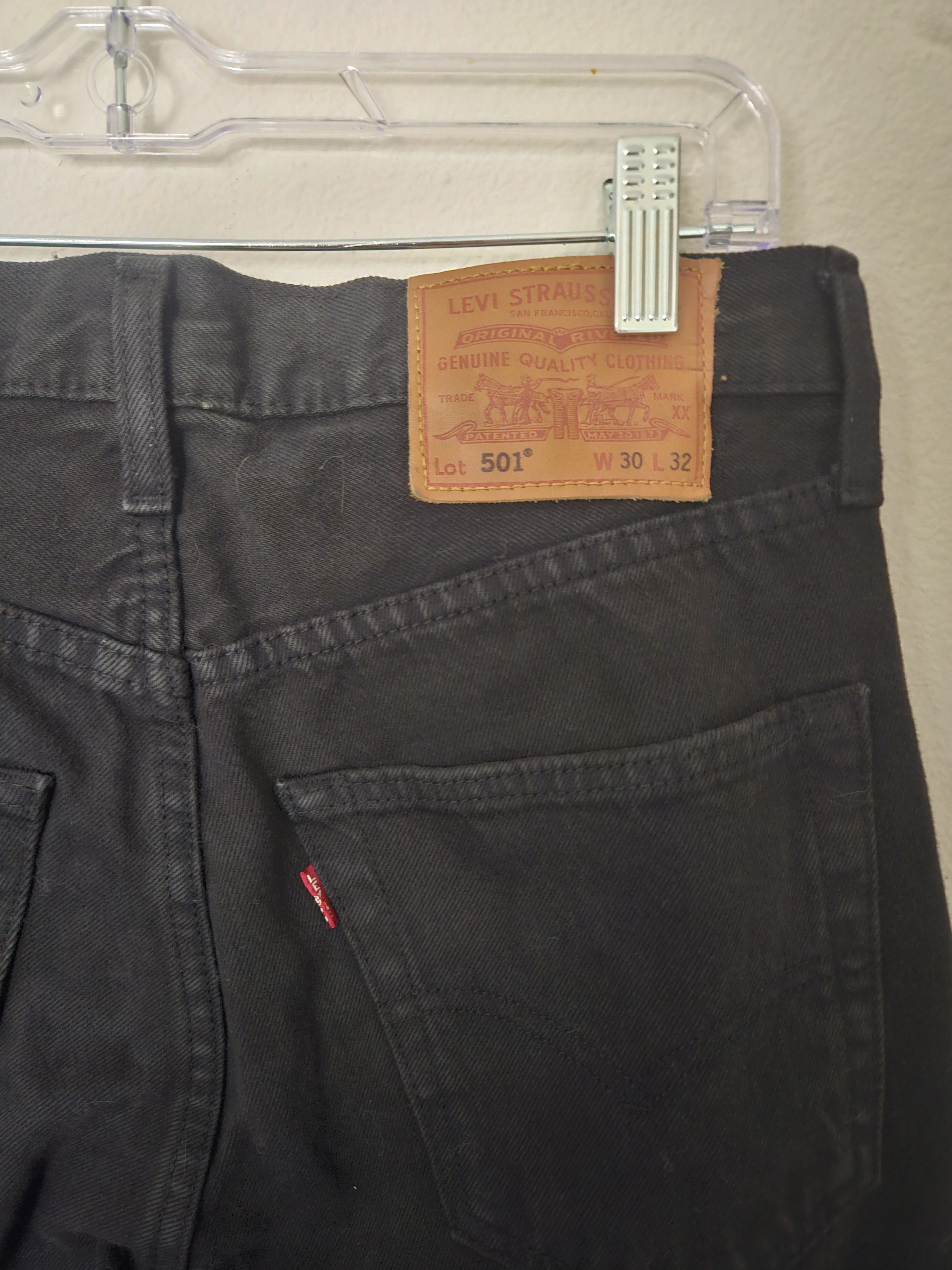 Levi's Levi's Premium 501 Black Raw Hems Size US 31 - 5 Thumbnail