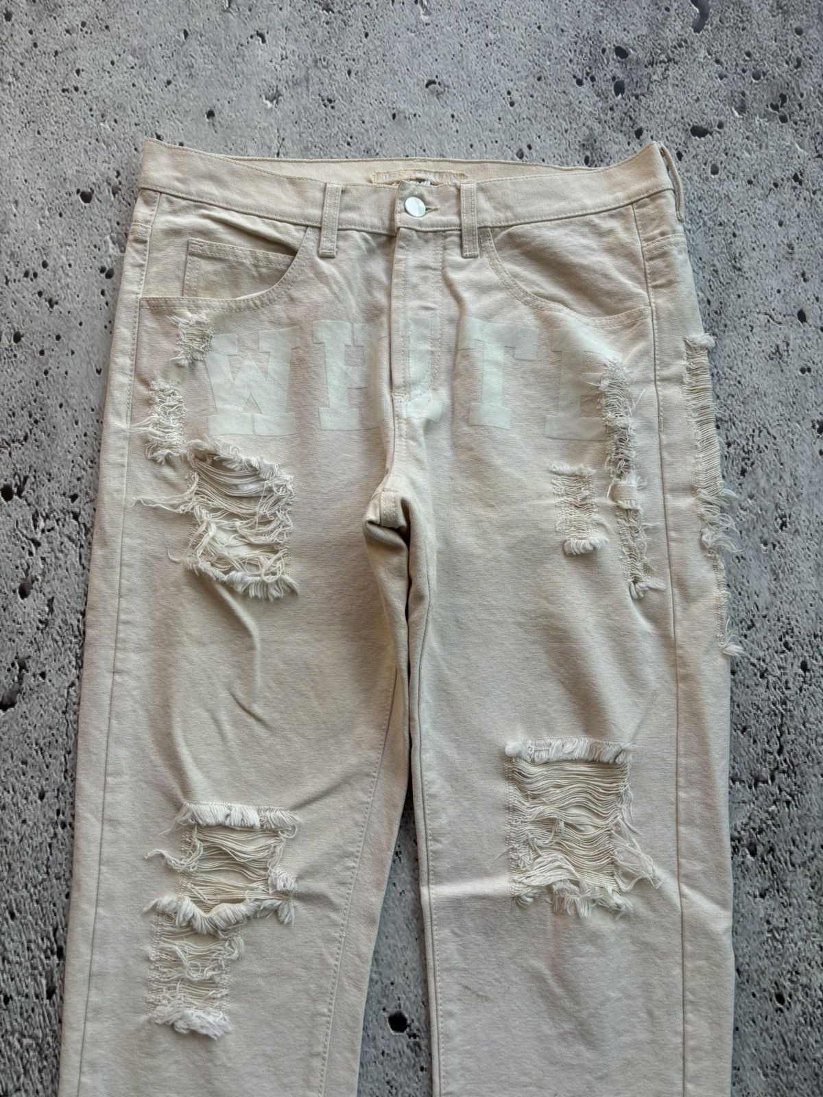 Off-White Off-White Distressed Jeans Size US 31 - 6 Thumbnail