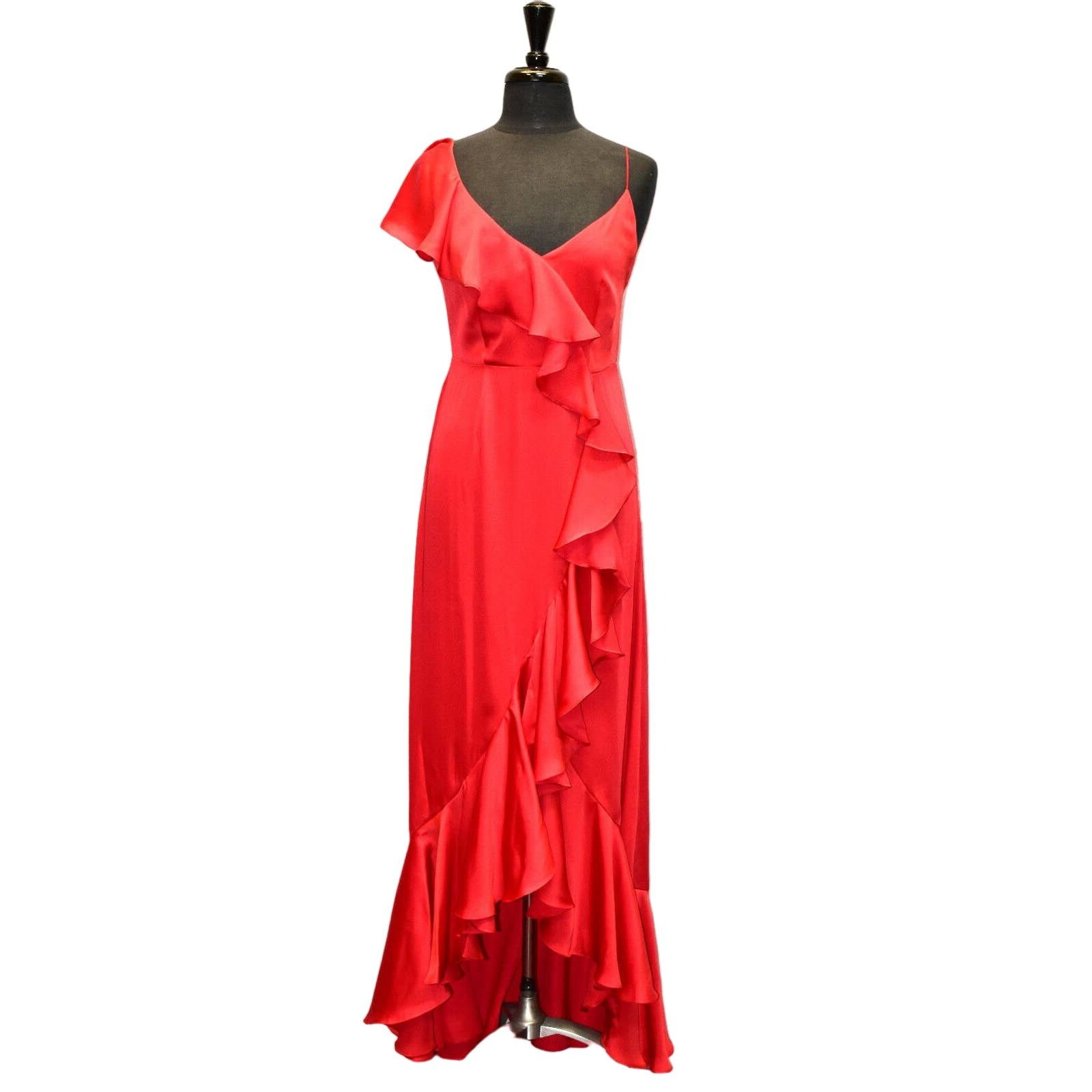 Jil Stuart E0 NWT JILL JILL STUART Red Crepe De Chine Gown Dress 6 $398 Size M / US 6-8 / IT 42-44 - 1 Thumbnail