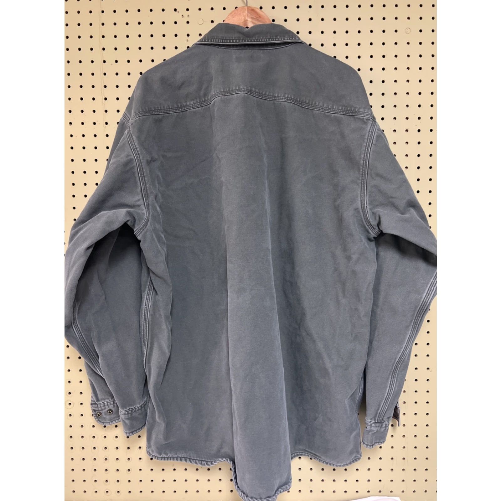 Carhartt VINTAGE Carhartt S96MOS Shacket Shirt Tall 2XL Green Flannel Lined S96 MOS XLT XL Overcoat Mens Size US XL / EU 56 / 4 - 3 Thumbnail