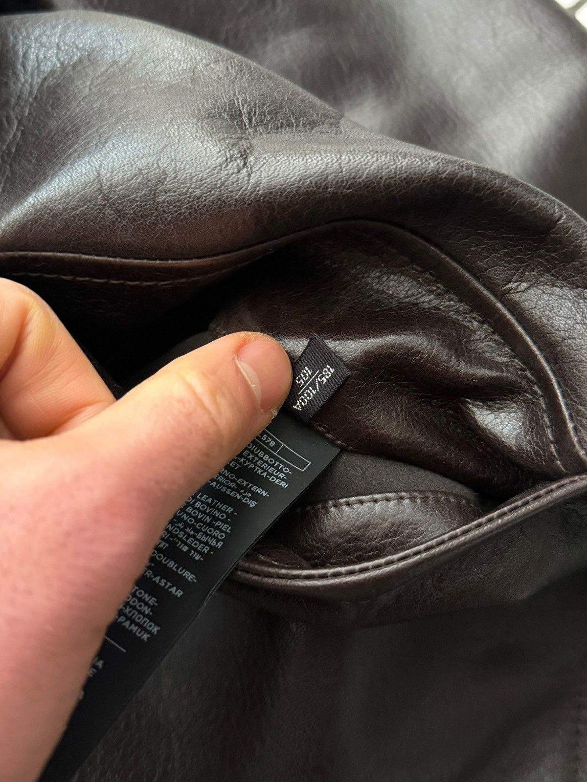 Tom Ford Slim Brown Black Cow Leather Cafe Jacket Size US L / EU 52-54 / 3 - 9 Thumbnail