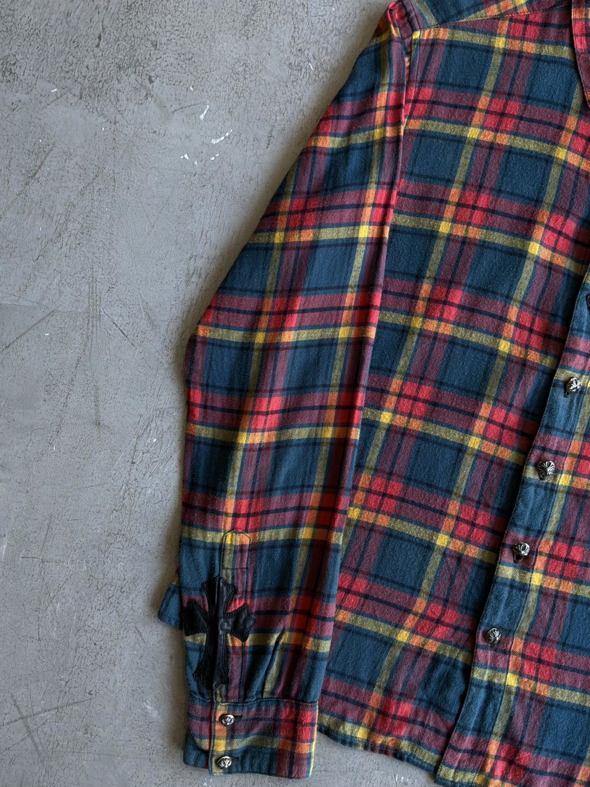 Chrome Hearts Chrome Hearts - Plaid Dual Cross Patch Flannel Size US M / EU 48-50 / 2 - 3 Thumbnail