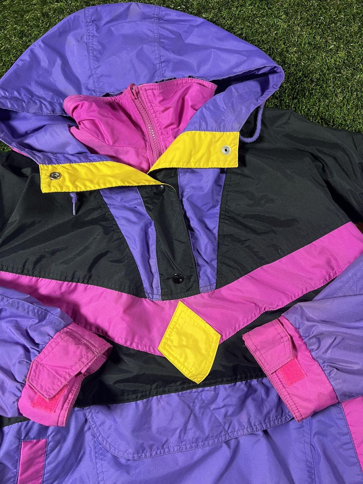 Vintage Vintage 90s Vibrant Reversible Fleece Ski Anorak Coat Jacket Size US L / EU 52-54 / 3 - 2 Thumbnail