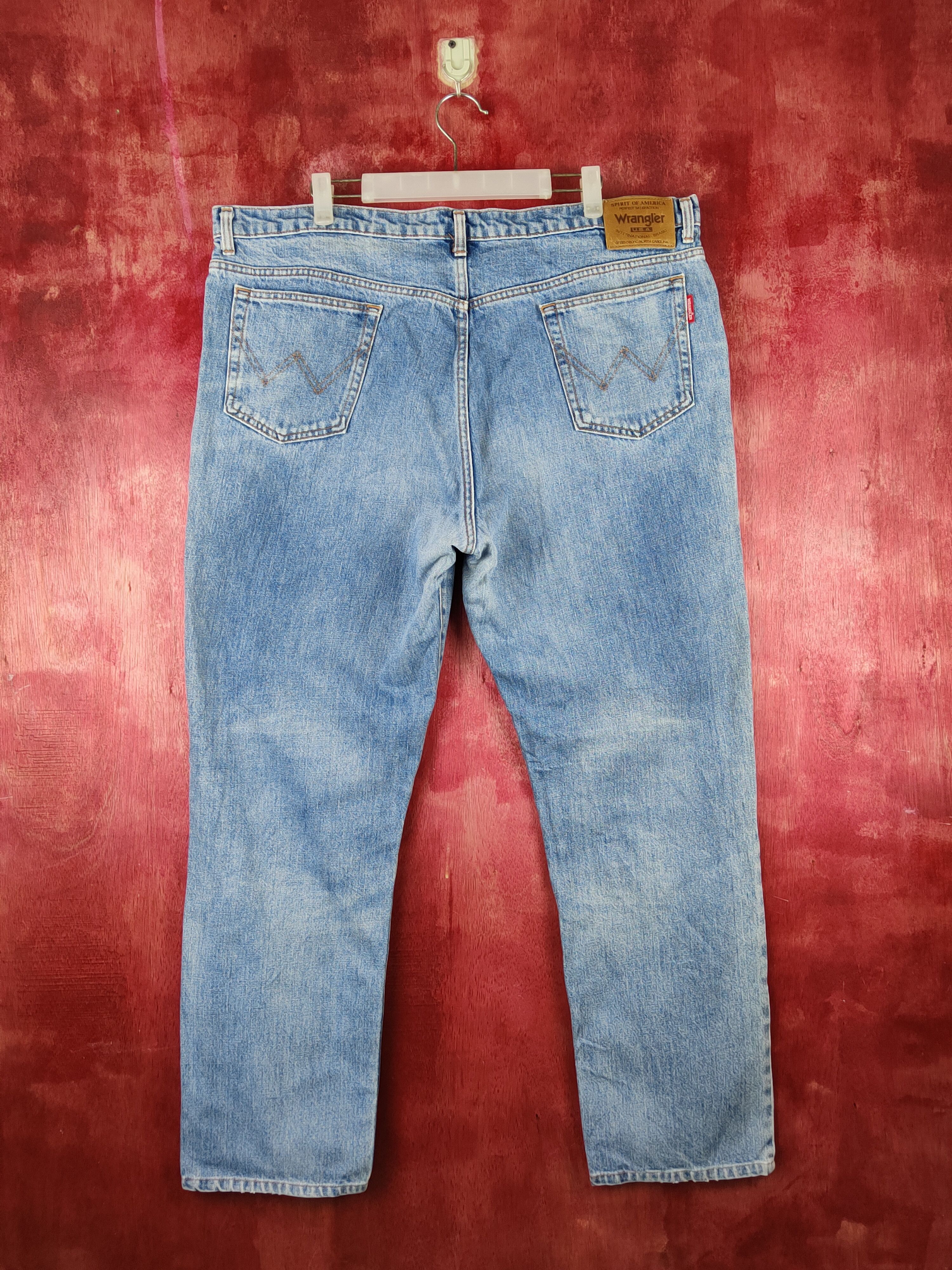 Faded Glory Wrangler Blue Faded jeans vintage Denim #S1480 Size US 41 - 7 Thumbnail