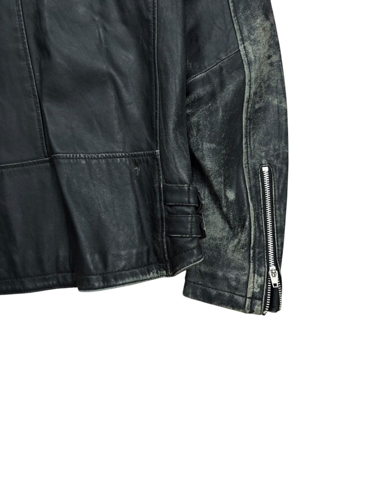 JACKROSE 2000s Jackrose - Sunfaded Rider Leather Jacket Size US M / EU 48-50 / 2 - 5 Thumbnail