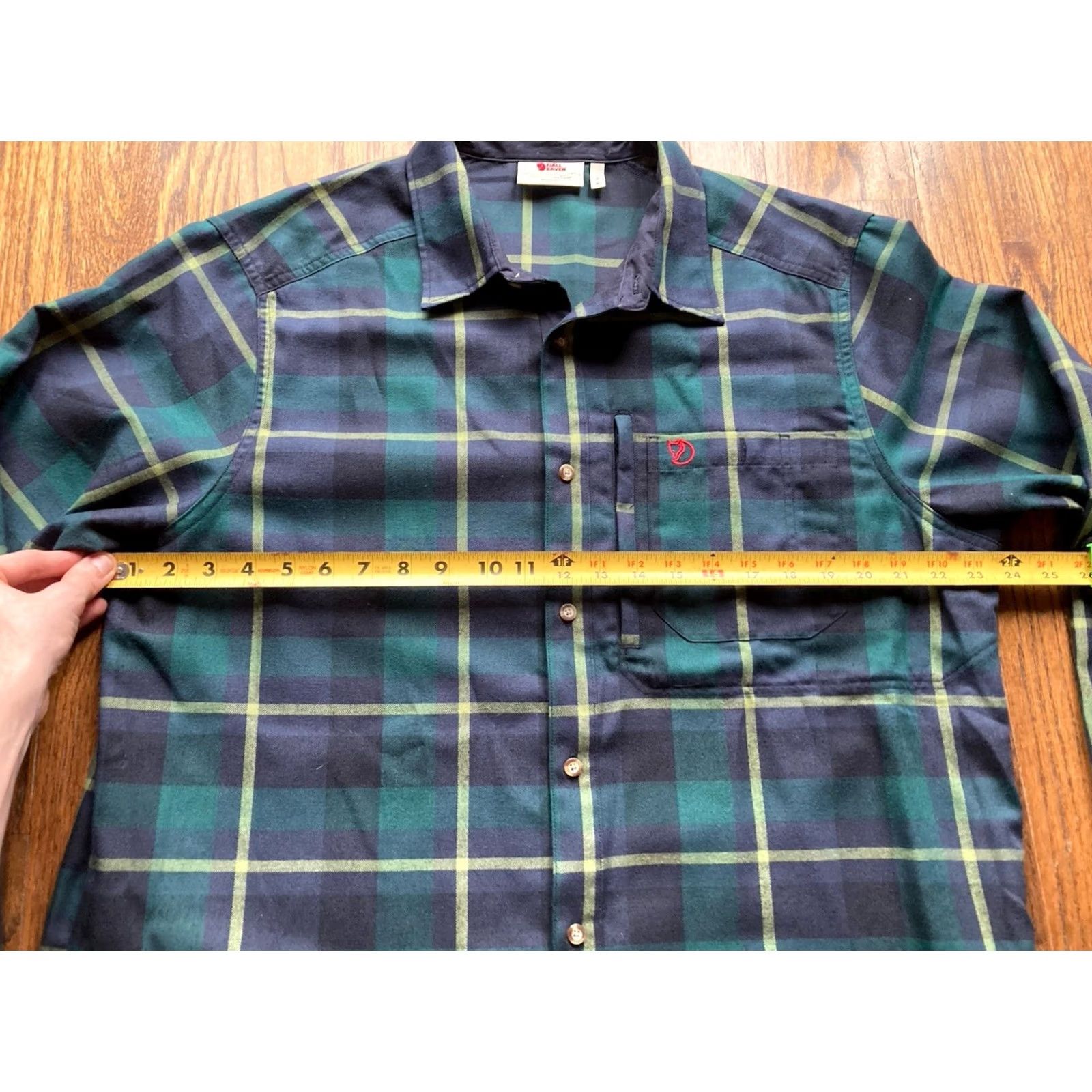 Vintage VINTAGE Fjallraven Fjallglim Shirt Mens XL Green Blue Tartan Plaid Flannel Long Sleeve Size US XL / EU 56 / 4 - 5 Thumbnail